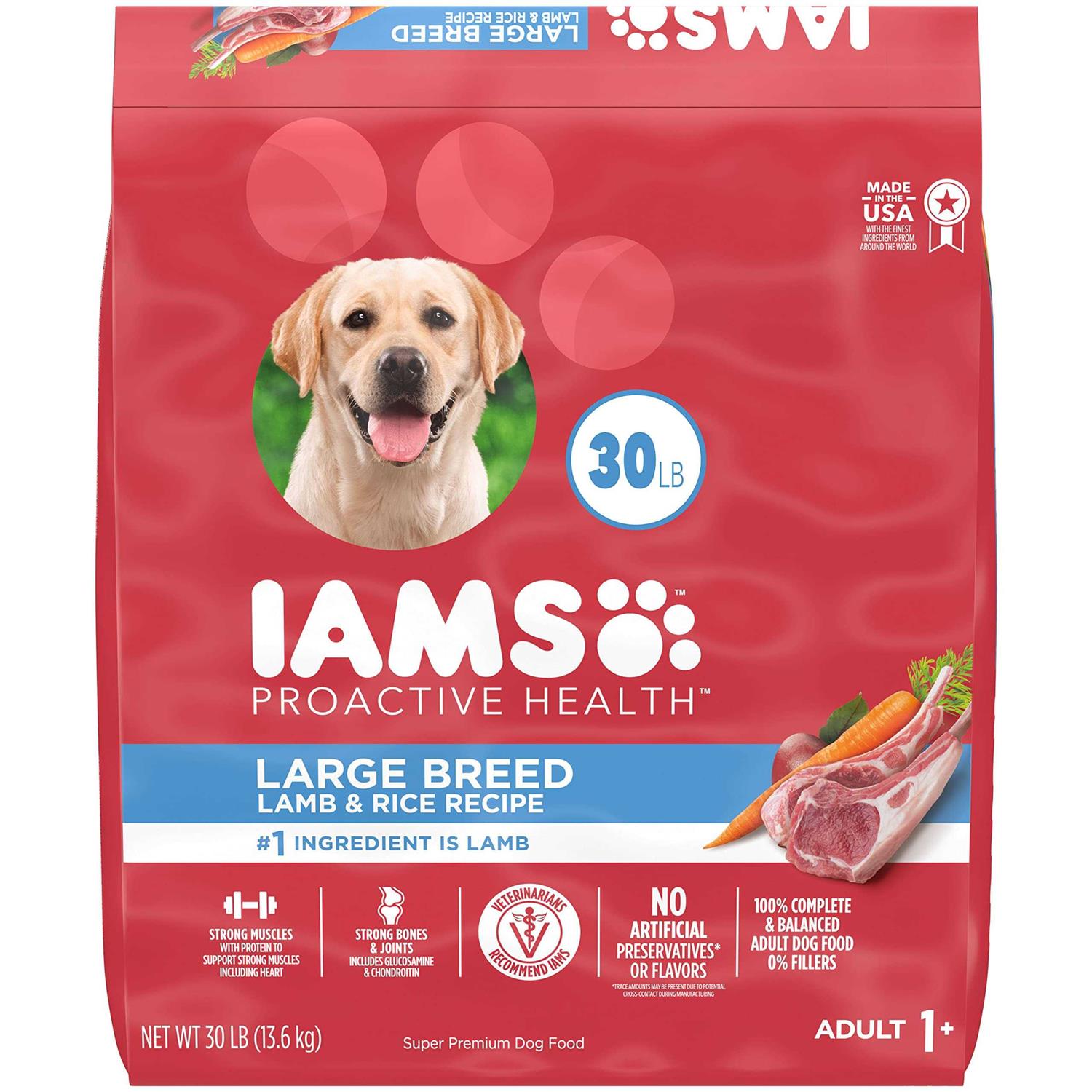 Iams Proactive Health Large Breed Adult Dry Dog Food Lamb & Rice Recipe - Healthber