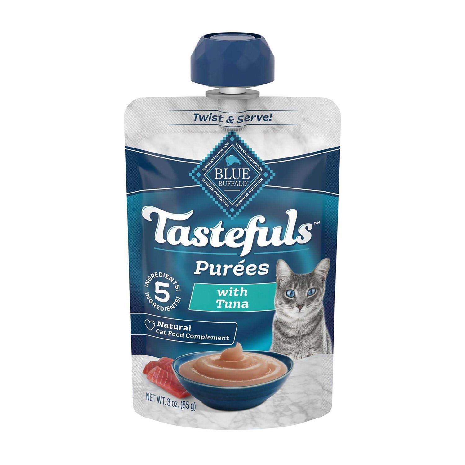 Blue Buffalo Tastefuls Purees Adult Cat Food Topper - Healthber
