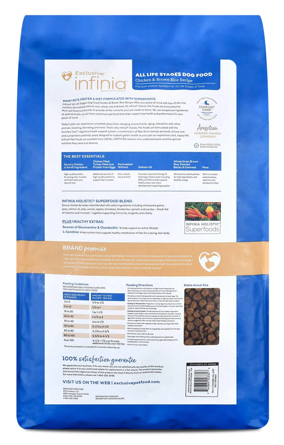 Infinia Chicken & Brown Rice Dog Food - Healthber