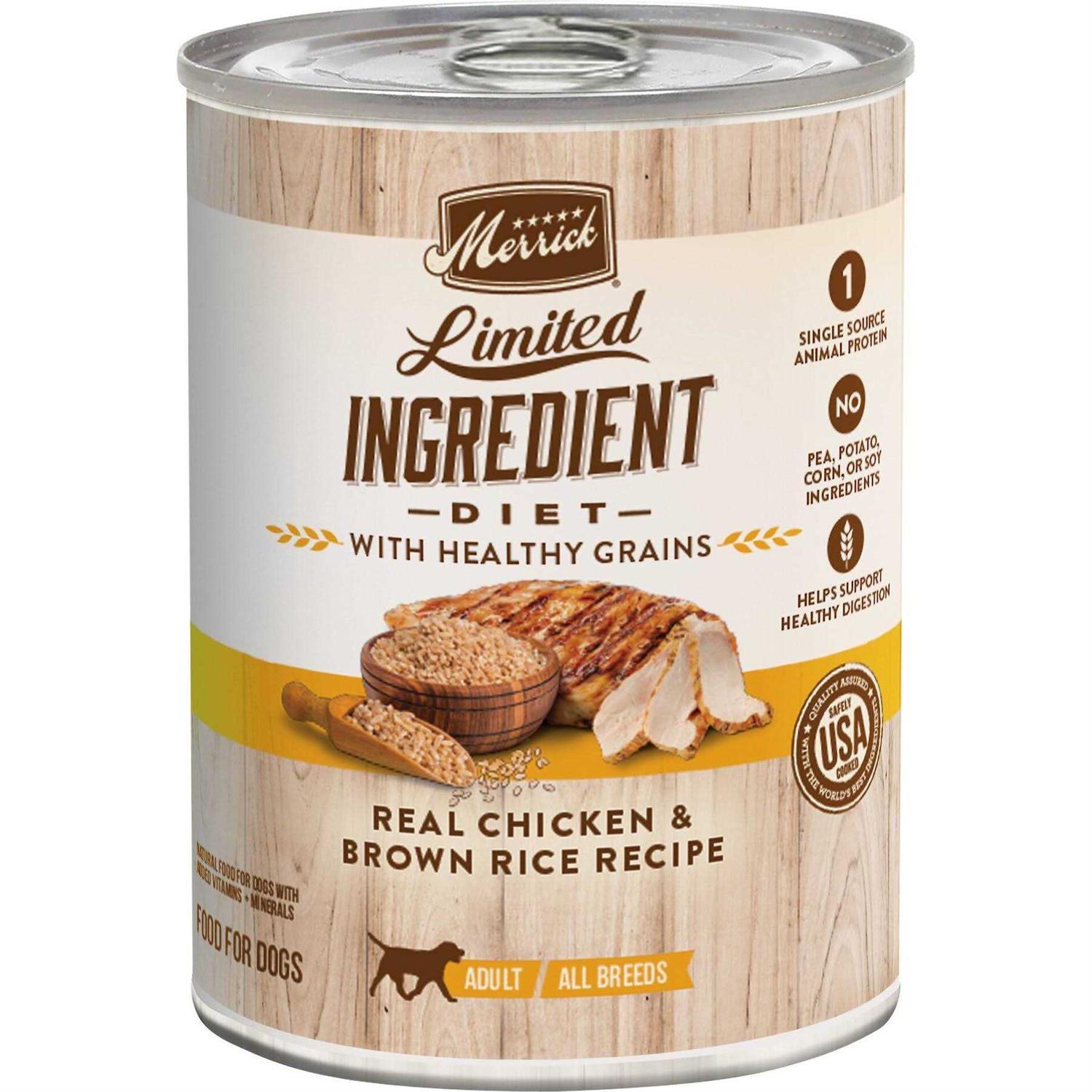 Merrick Limited Ingredient Diet Chicken & Brown Rice Wet Dog Food - Healthber