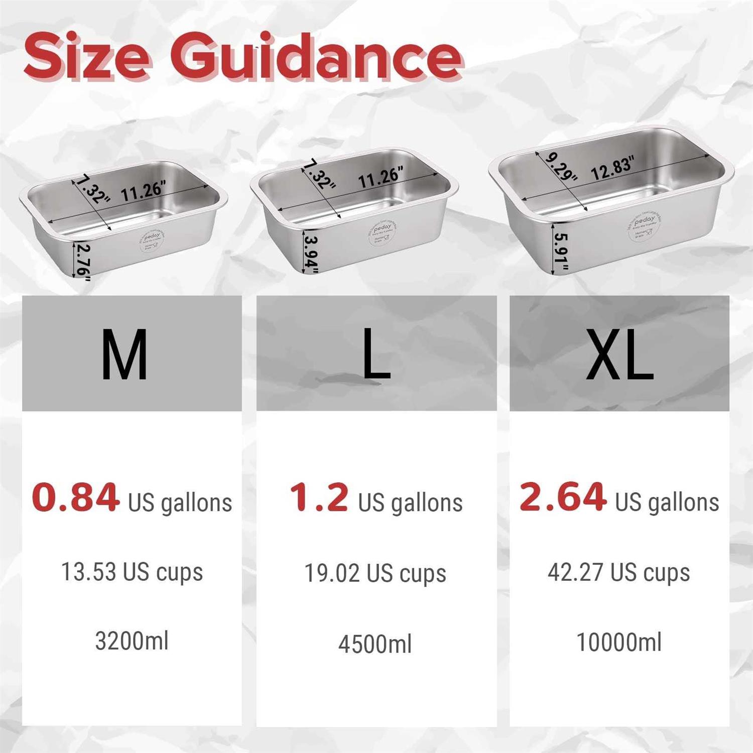 PEDAY Large Dog Water Bowl 304 Stainless Steel extra Large Dog Bowl for big & x-Large dogs - Healthber