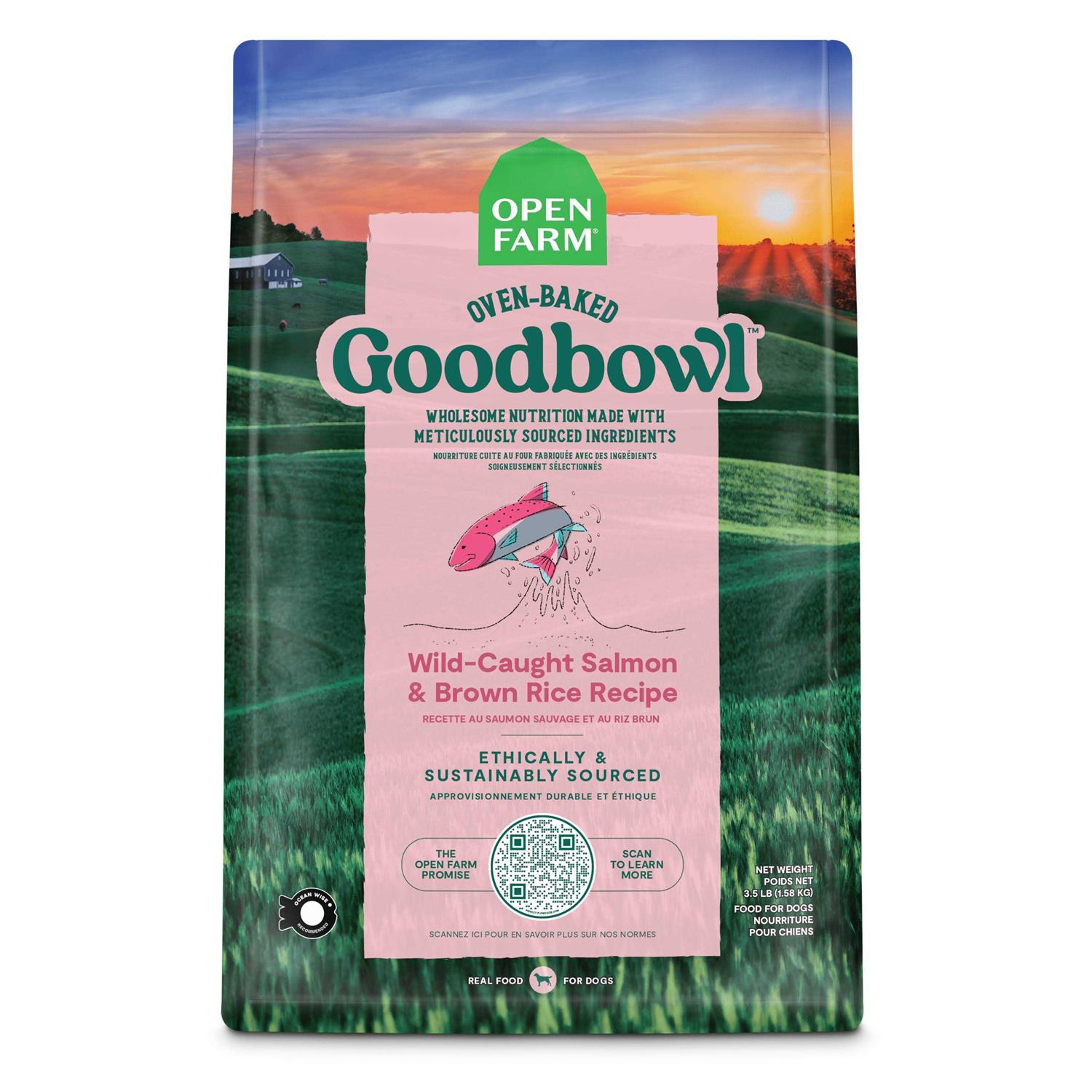 Open Farm Goodbowl Wild Caught Salmon Brown Rice Dog Food - Healthber