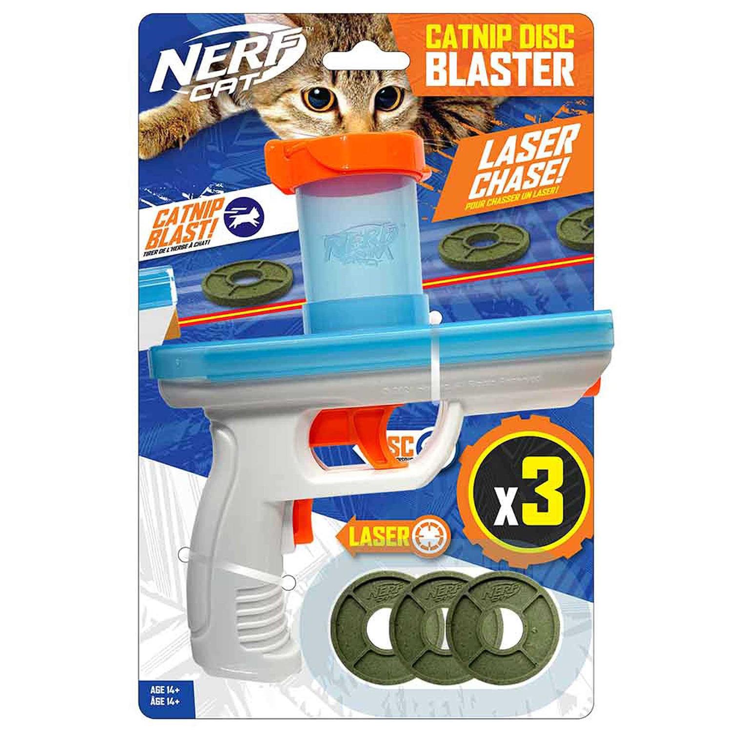 Nerf Catnip Disc Blaster Cat Toy - Healthber