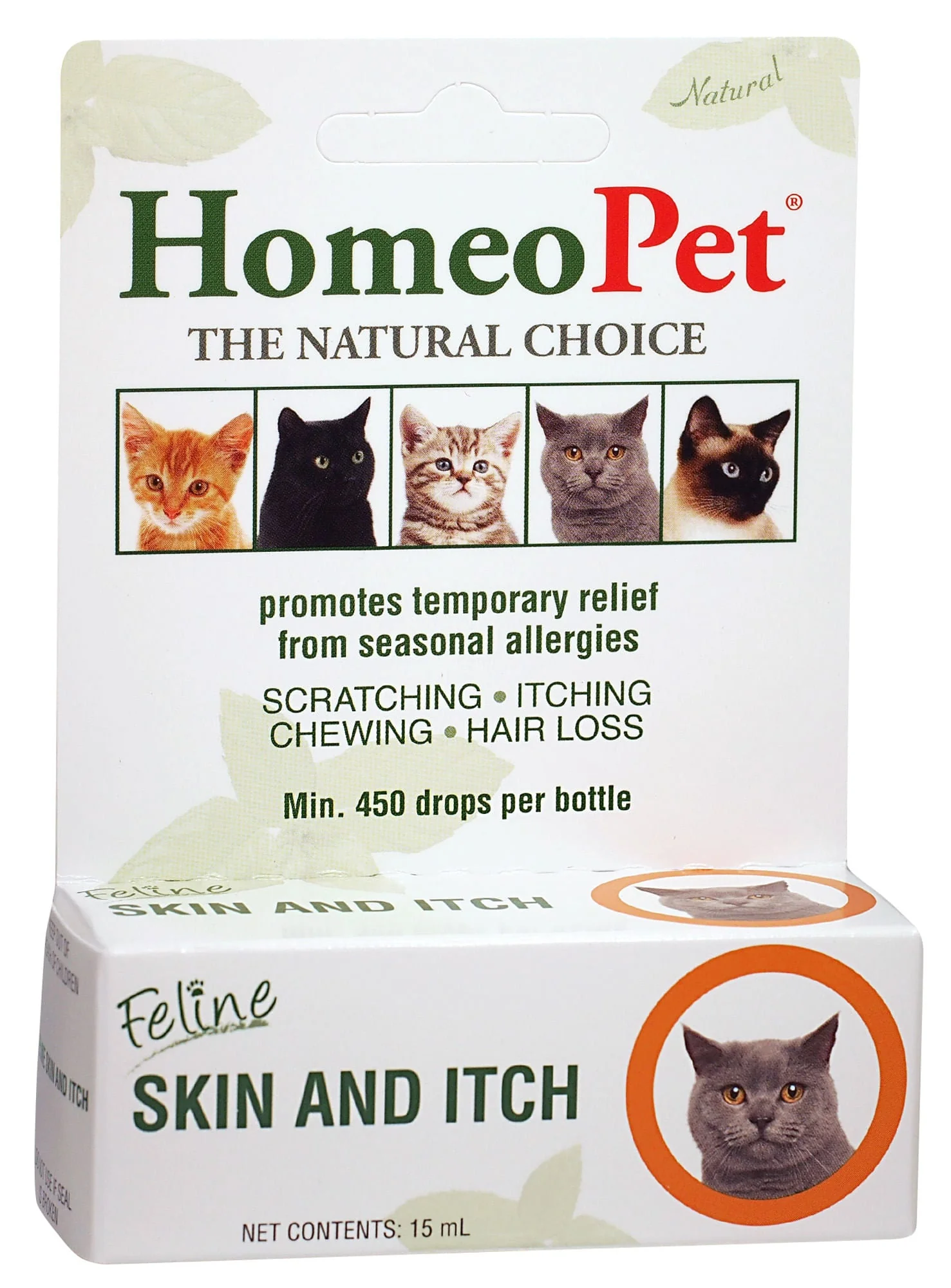 HomeoPet Feline Skin and Itch, 15 mL - Healthber