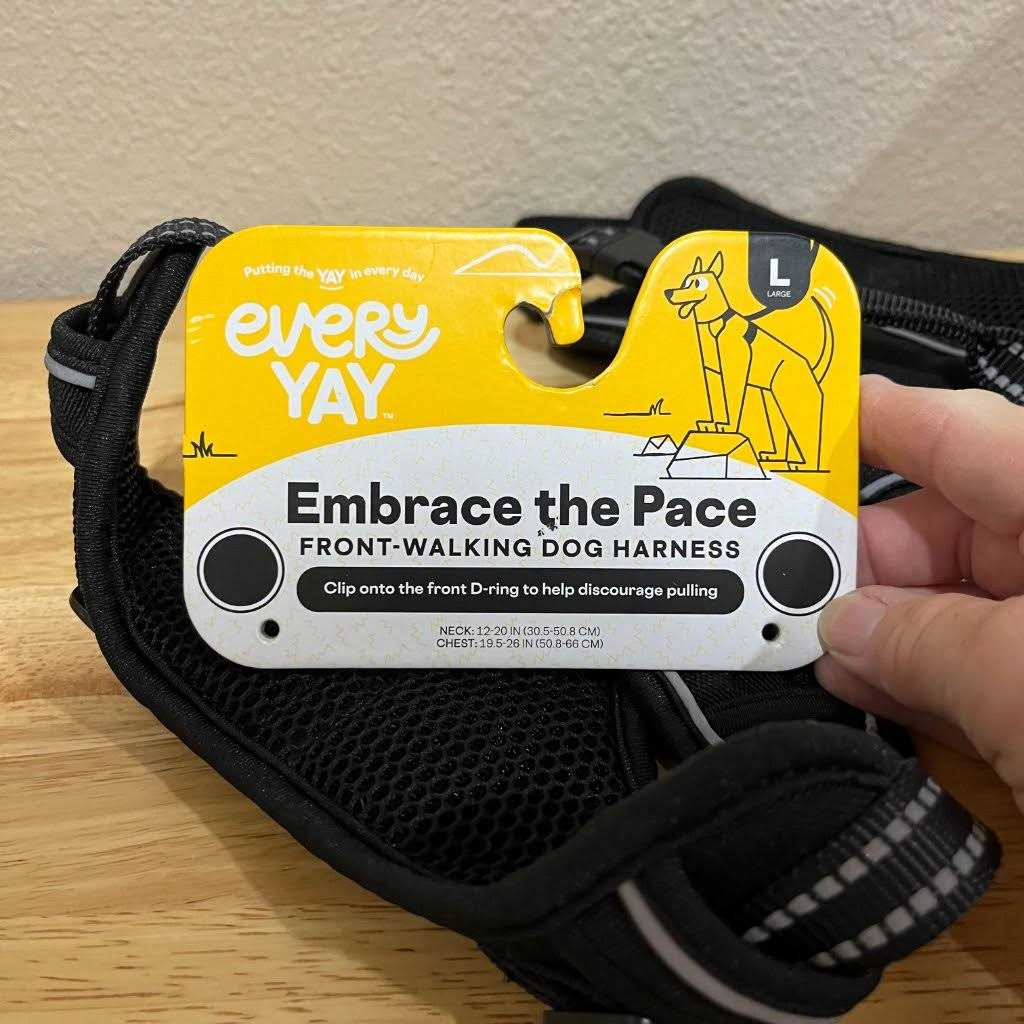 EveryYay Embrace the Pace Black Front Walking Dog Harness - Healthber