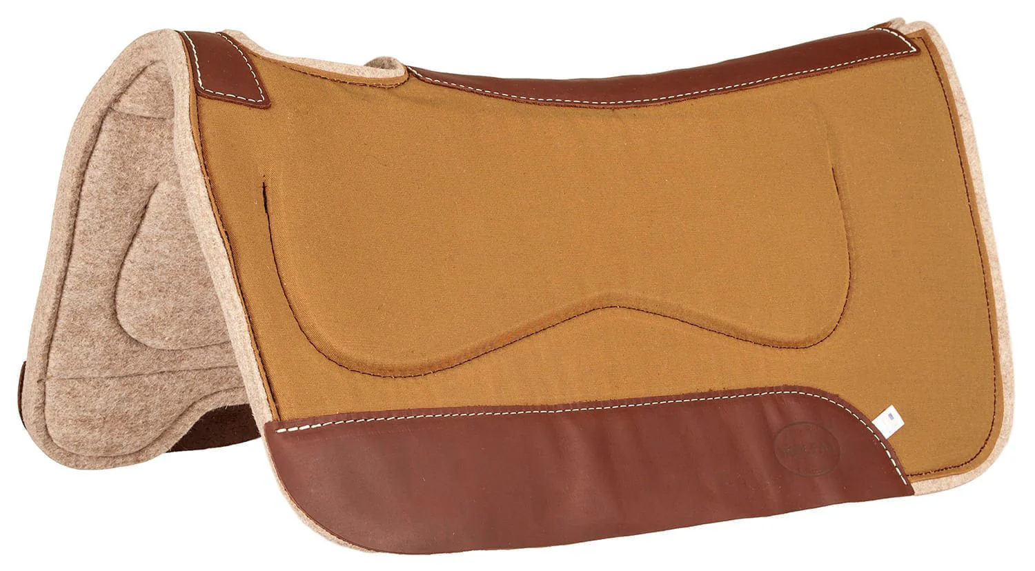Mustang Canvas and Wool Kidney Saddle Pad - Healthber