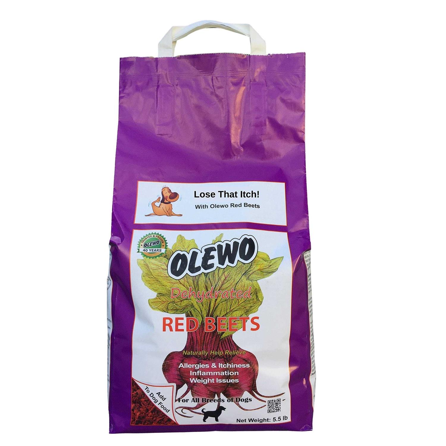 Olewo Dehydrated Red Beets Itch and Allergy Relief Dog Food Supplement Non-GMO Product - Healthber