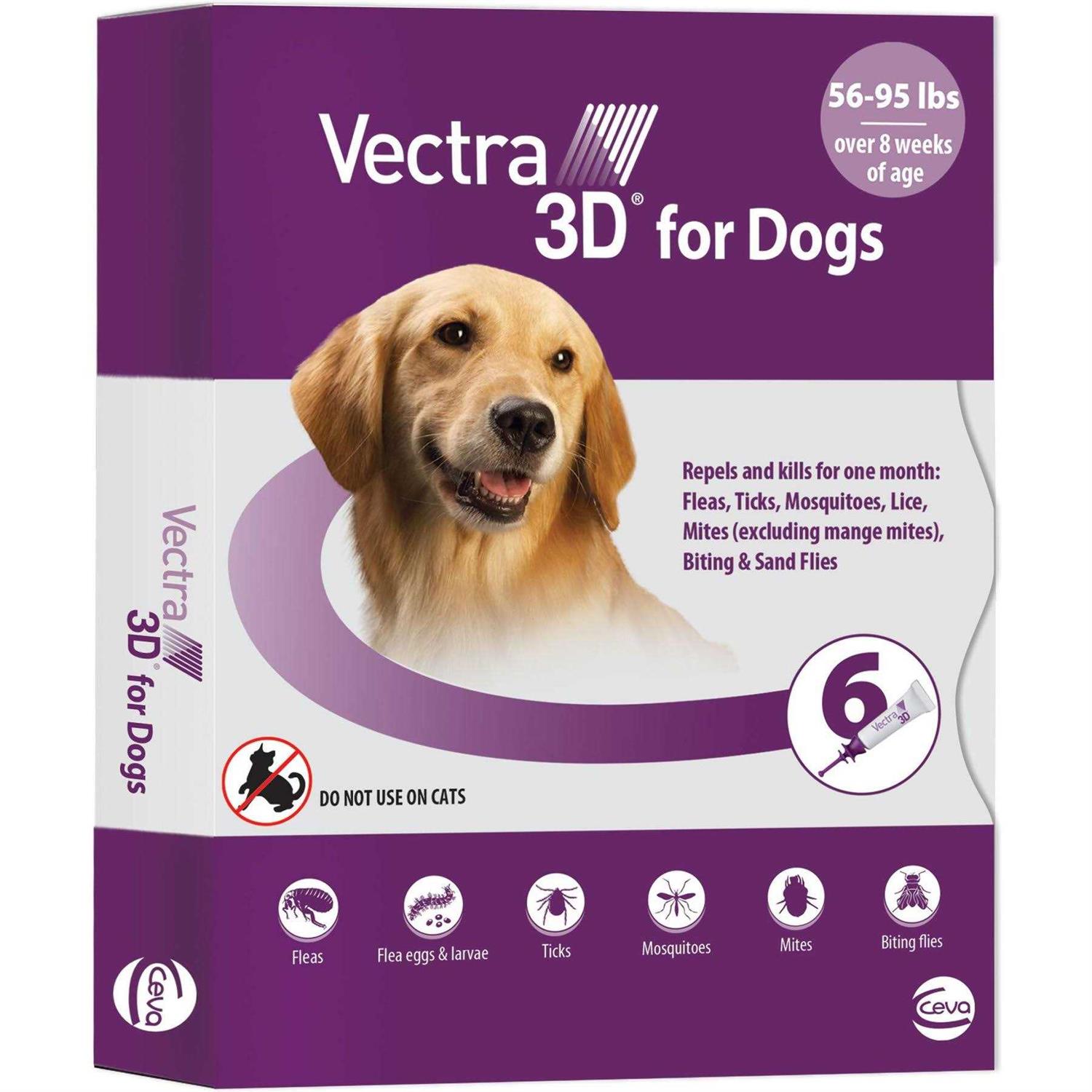 Vectra 3D for Large Dogs 56-95 lbs - Healthber