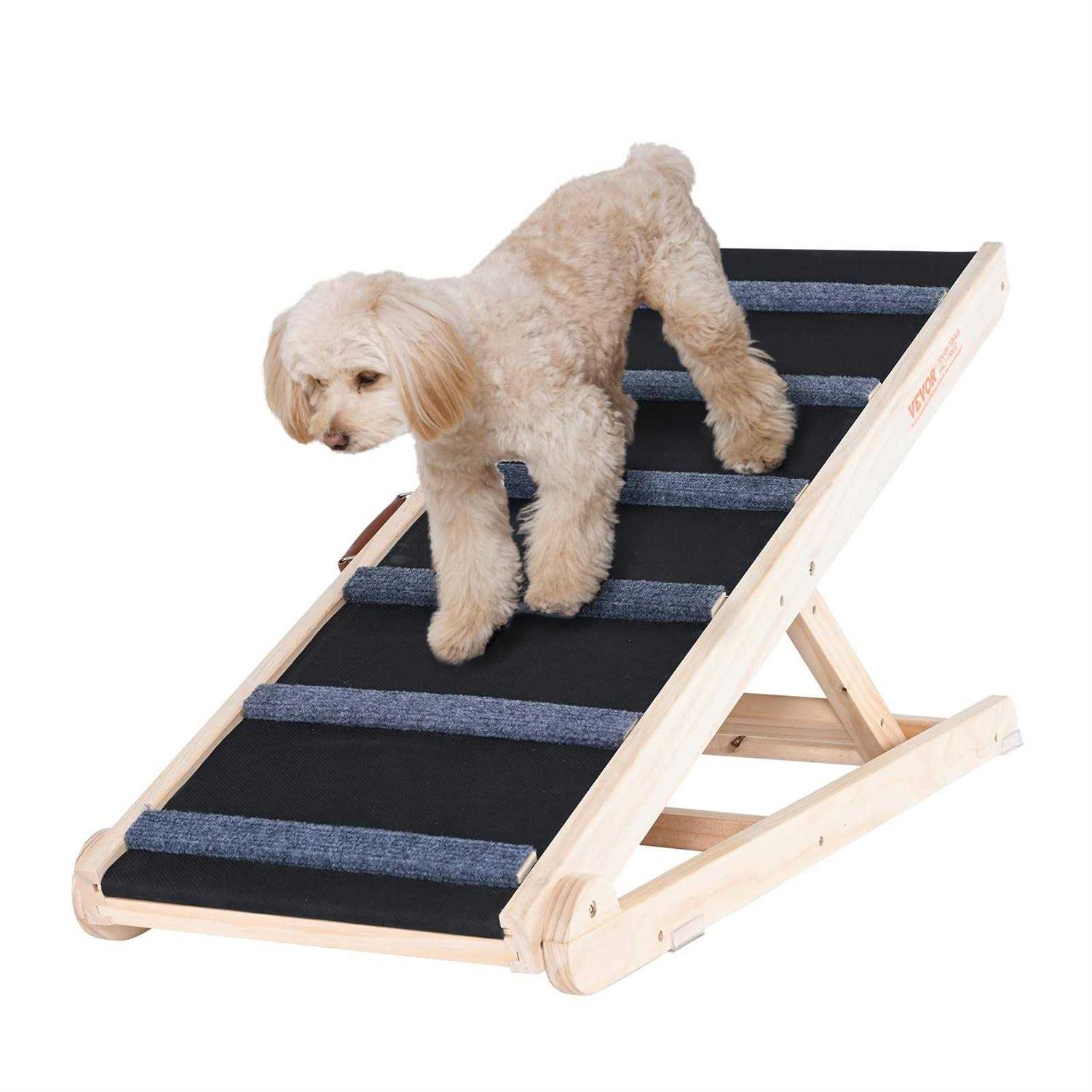 VEVOR Dog Ramp Folding Pet Ramp for Bed Adjustable Dog Ramp for Small - Healthber
