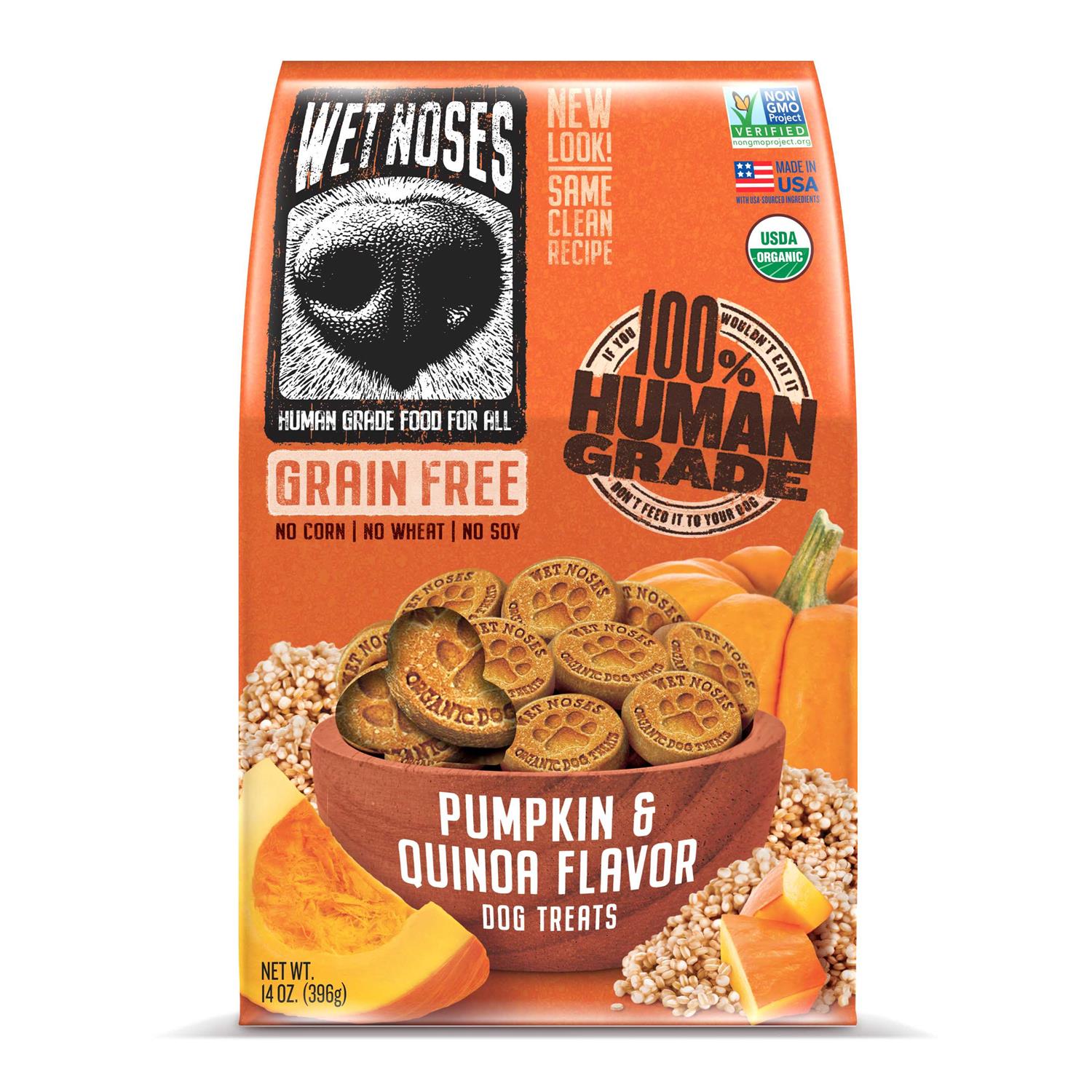 Wet Noses Grain Free Pumpkin Quinoa Dog Treats - Healthber