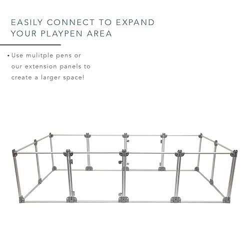 Front Row Front Row Foldable Dog Playpen Pen Durable Indoor Outdoor Portable Crate Kennel Safe Accessories for Puppy - Healthber