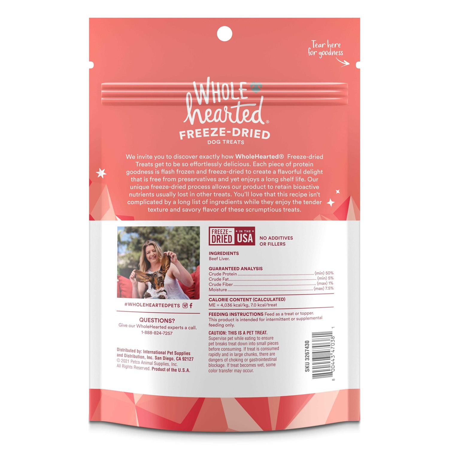 WholeHearted Beef Liver Freeze-Dried Dog Treats - Healthber