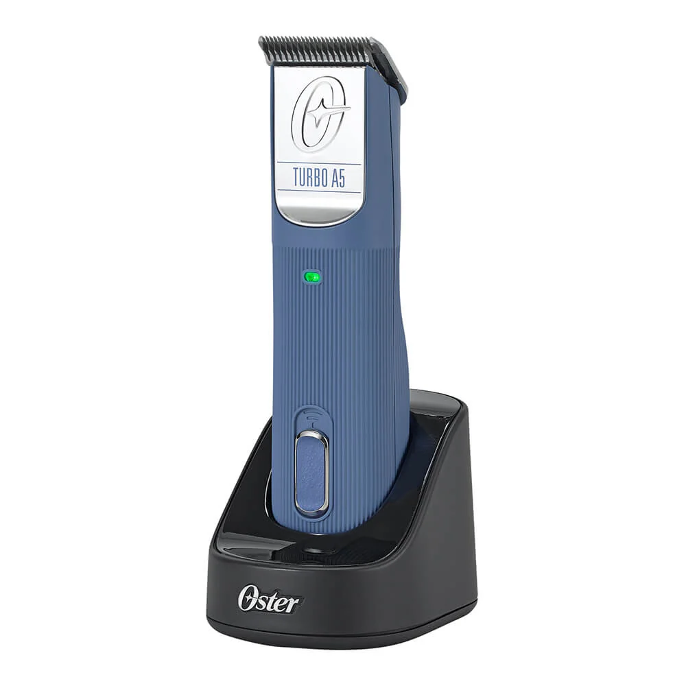 Oster Cordless Turbo A5 3 Speed Clipper, Blue - Healthber