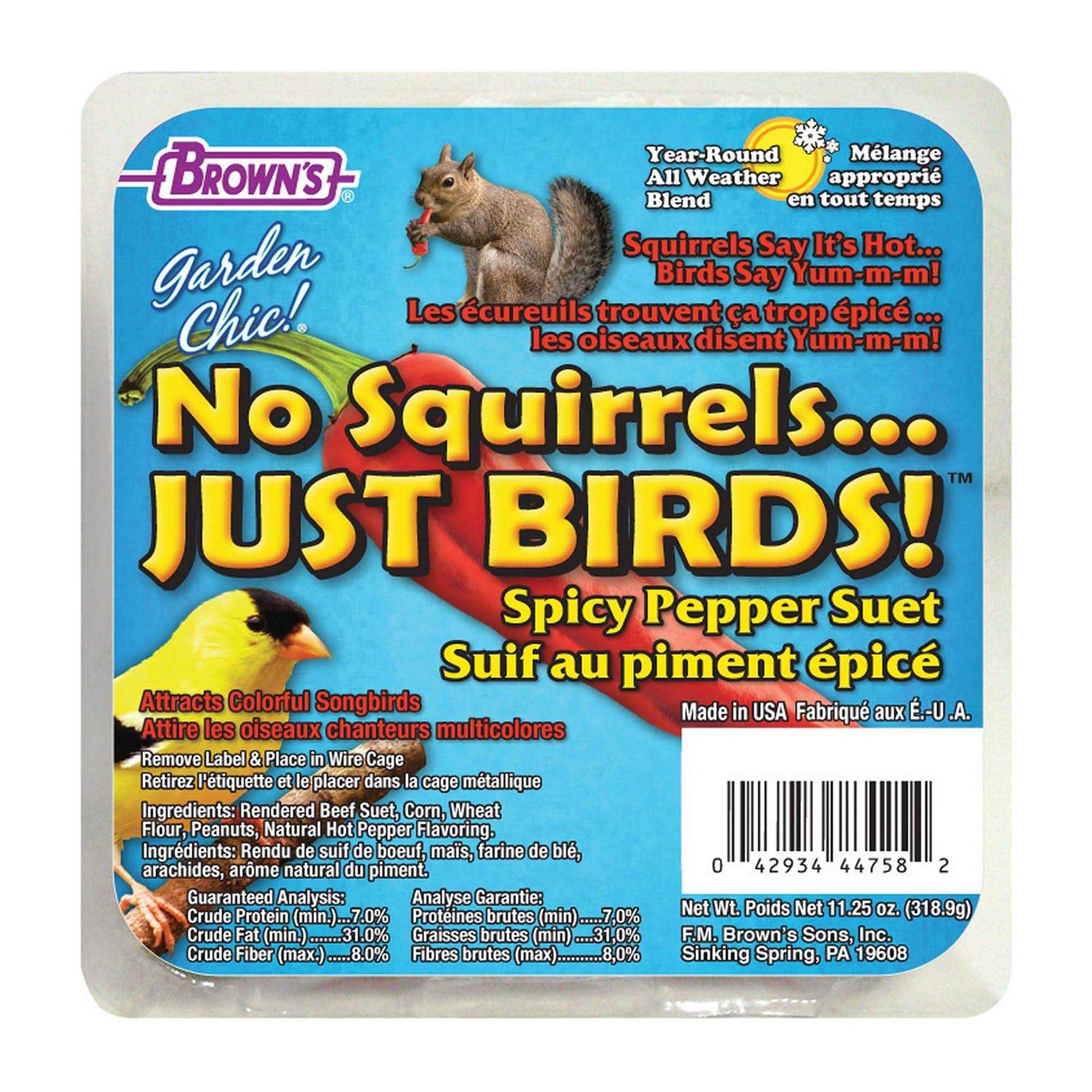Brown’s Garden Chic Bird Food Spicy Pepper Suet - Healthber