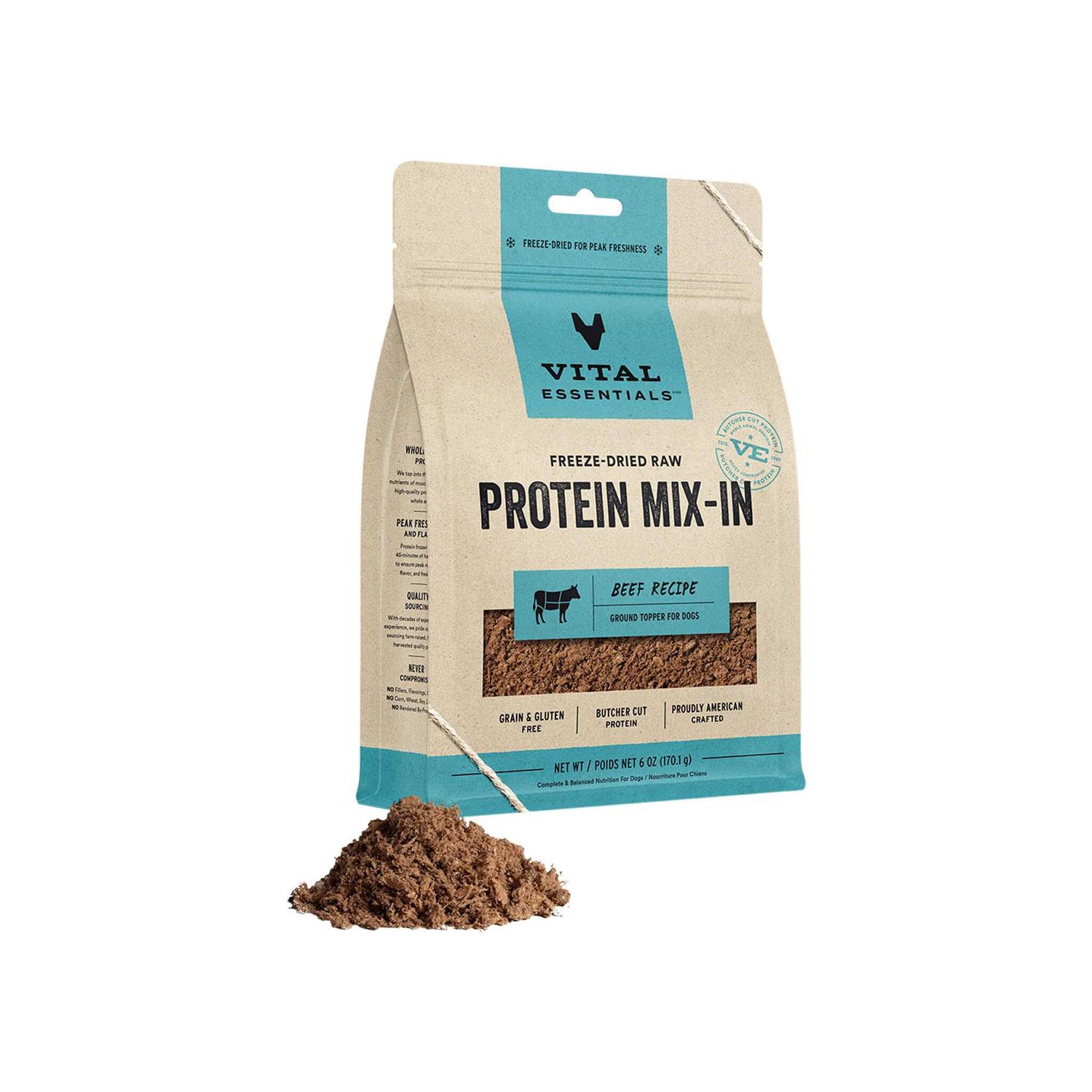 Vital Essentials Freeze-Dried Raw Protein-Mix In Ground Beef Topper - Healthber