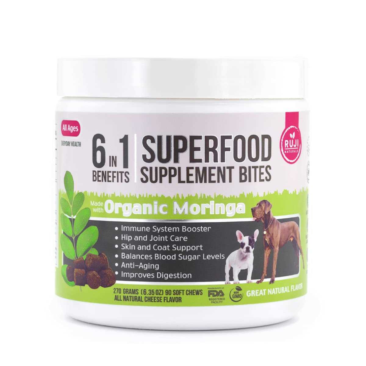 Ruji Naturals 6×1 Multivitamin Superfood Dog Supplement - Healthber