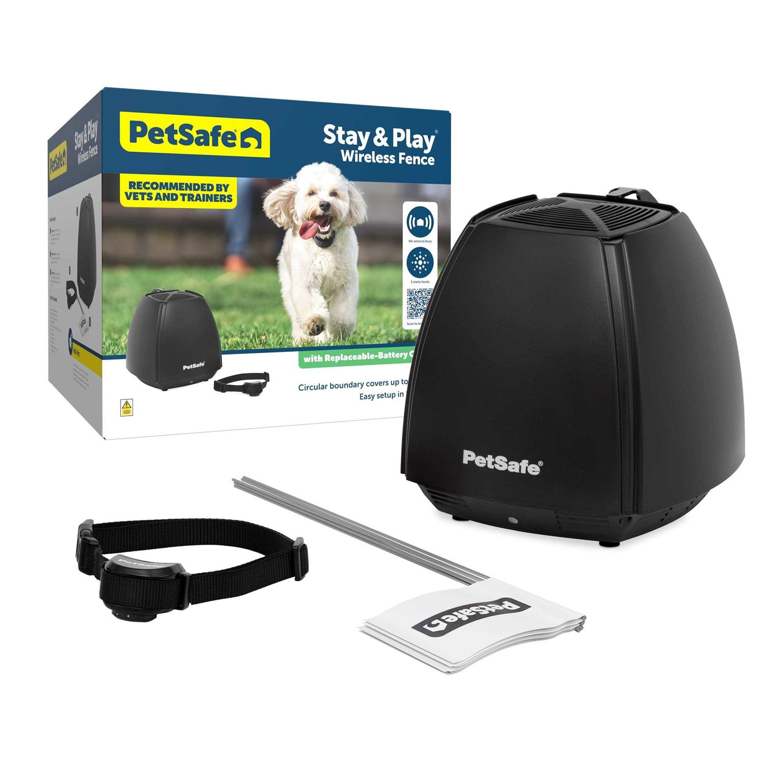 PetSafe Stay & Play Wireless Fence with Replaceable Battery Collar - Healthber