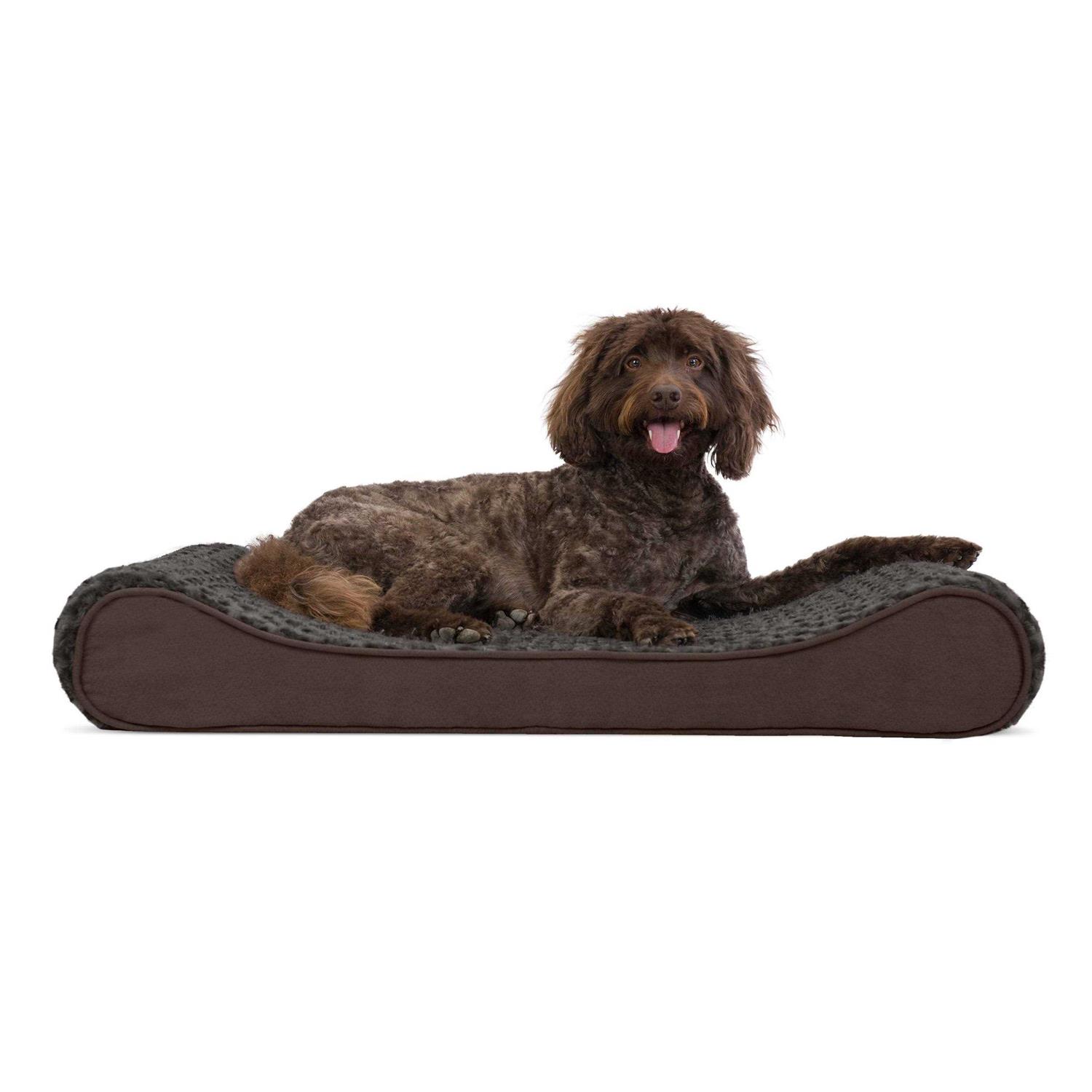 FurHaven Pet Bed Plush Luxe Lounger Dog Bed - Healthber