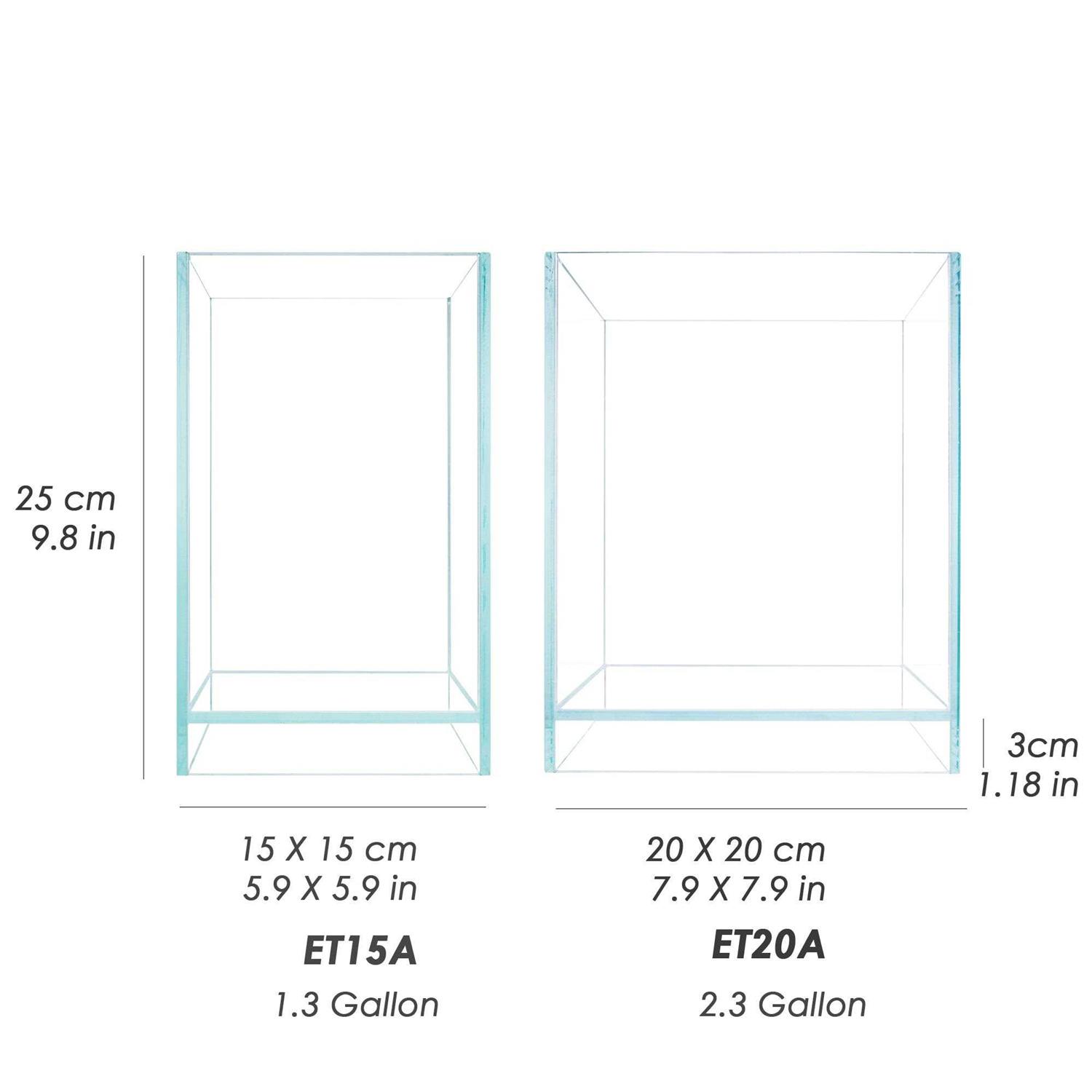HIRO Aquatics Nano Tall Rimless Aquarium Low Iron Frameless Fish Tank Extra clear with Floating Air Style for Aquariums or Palud - Healthber