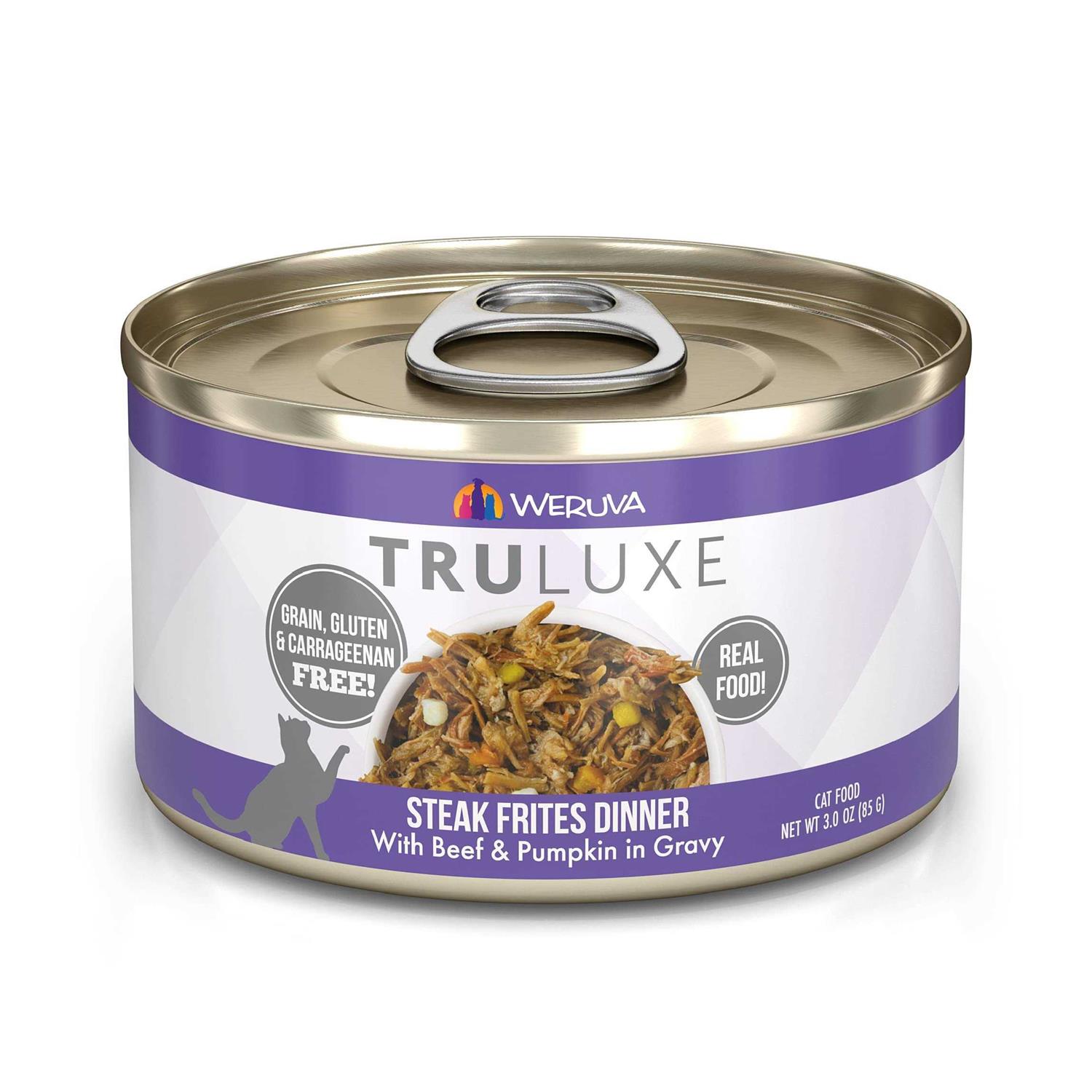 Weruva TruLuxe Steak Frites Beef & Pumpkin Canned Cat Food - Healthber