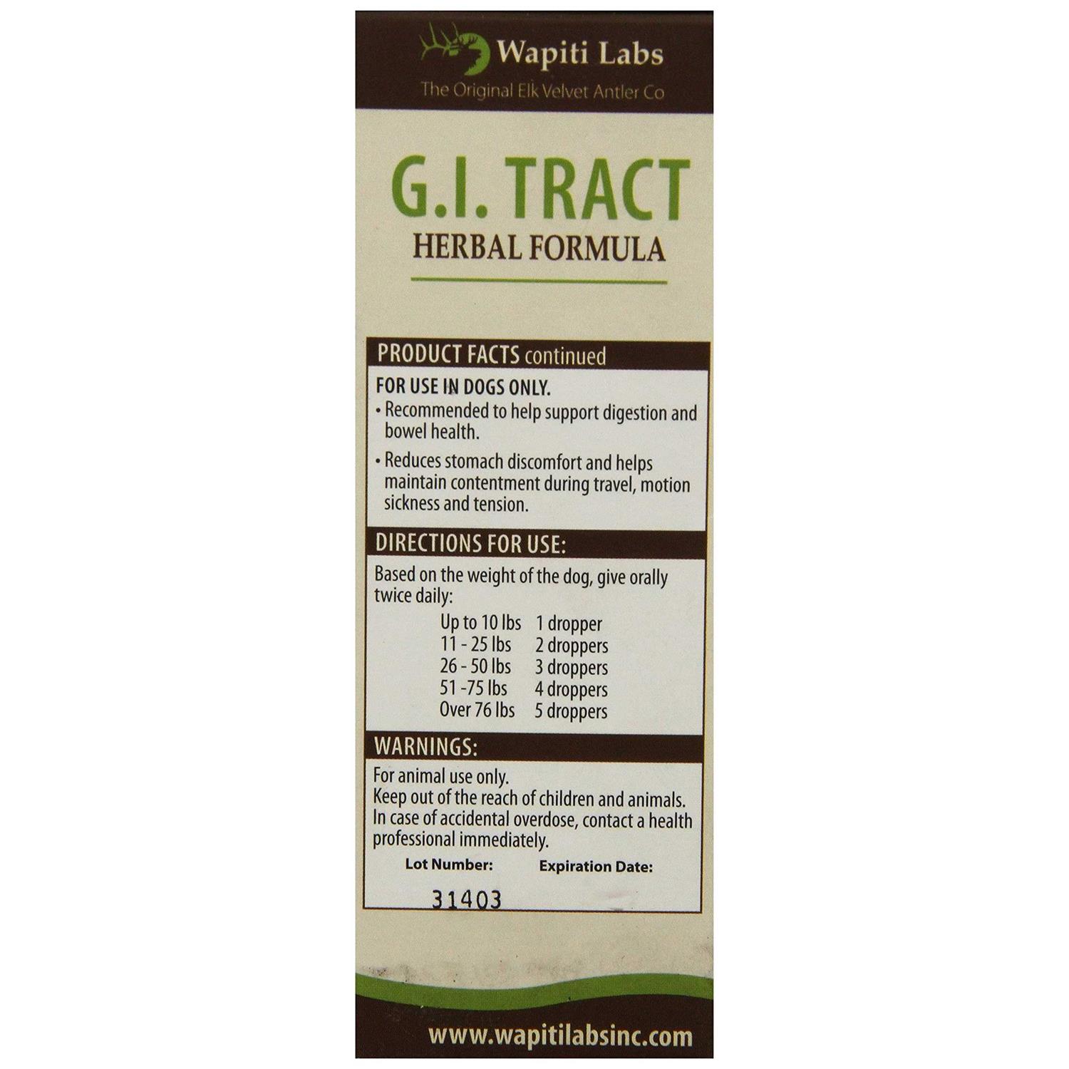 Wapiti Labs Dog Gi Tract Formula - Healthber