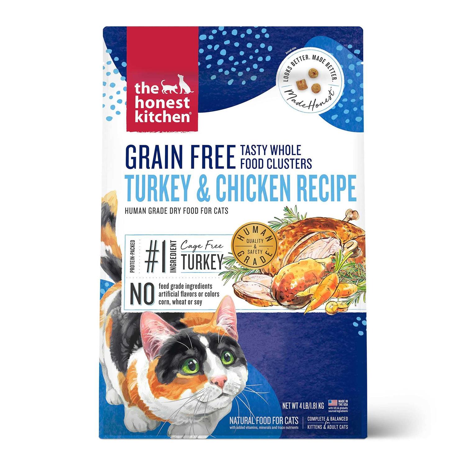 The Honest Kitchen Grain-Free Turkey Chicken Whole Food Clusters Dry Cat Food - Healthber