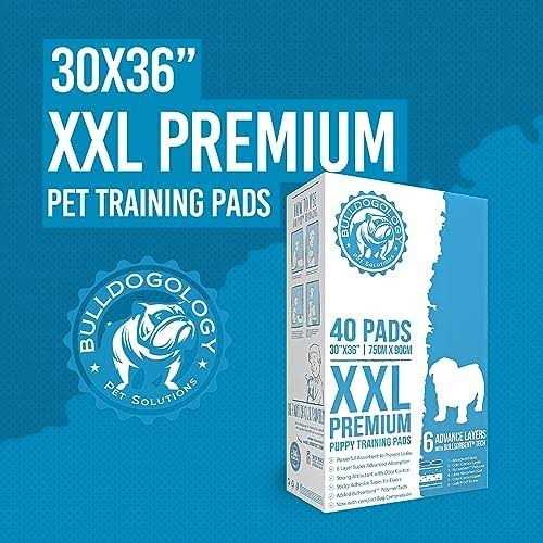 Bulldogology Puppy Pee Pads with Adhesive Sticky Tape Large Dog Pads - Healthber
