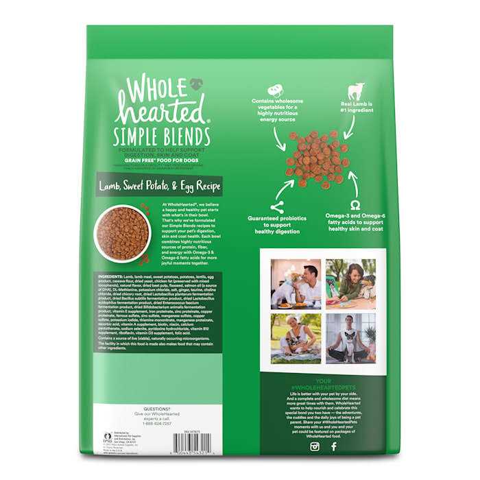 WholeHearted Lamb Sweet Potato & Egg Recipe Dry Dog Food - Healthber
