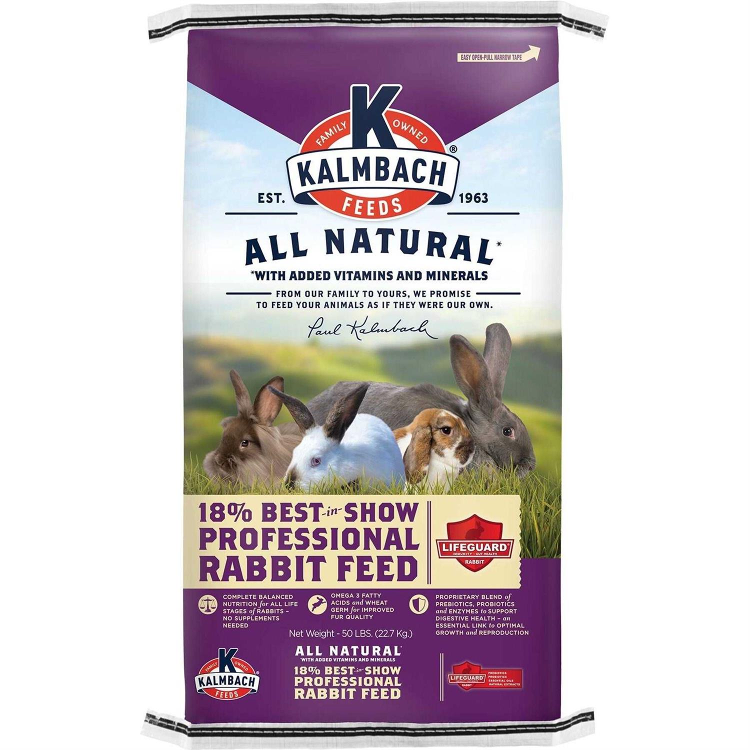 Kalmbach Feeds 50 lb 18% Best in Show Rabbit Feed - Healthber