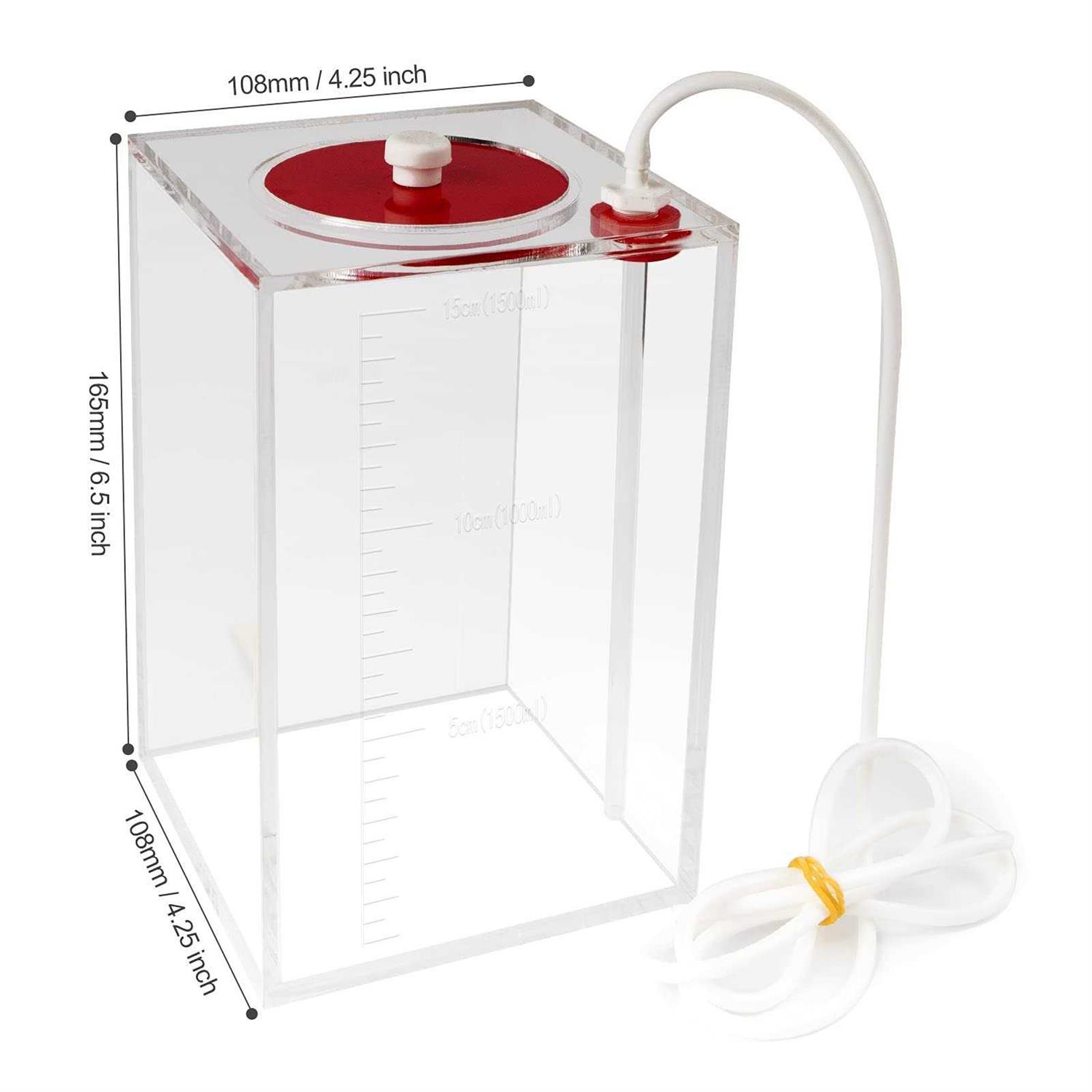 Aquarium Choice Acryli Made Liquid Storage Bucket Dosing Pump Reservoir Container - Healthber