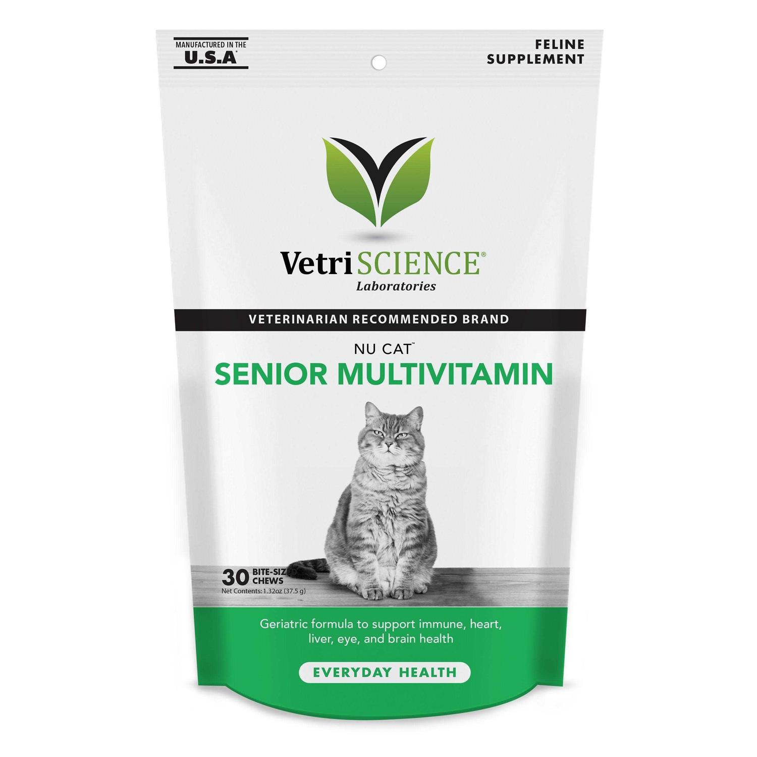 VetriScience NuCat Senior Cat Multivitamin - Healthber