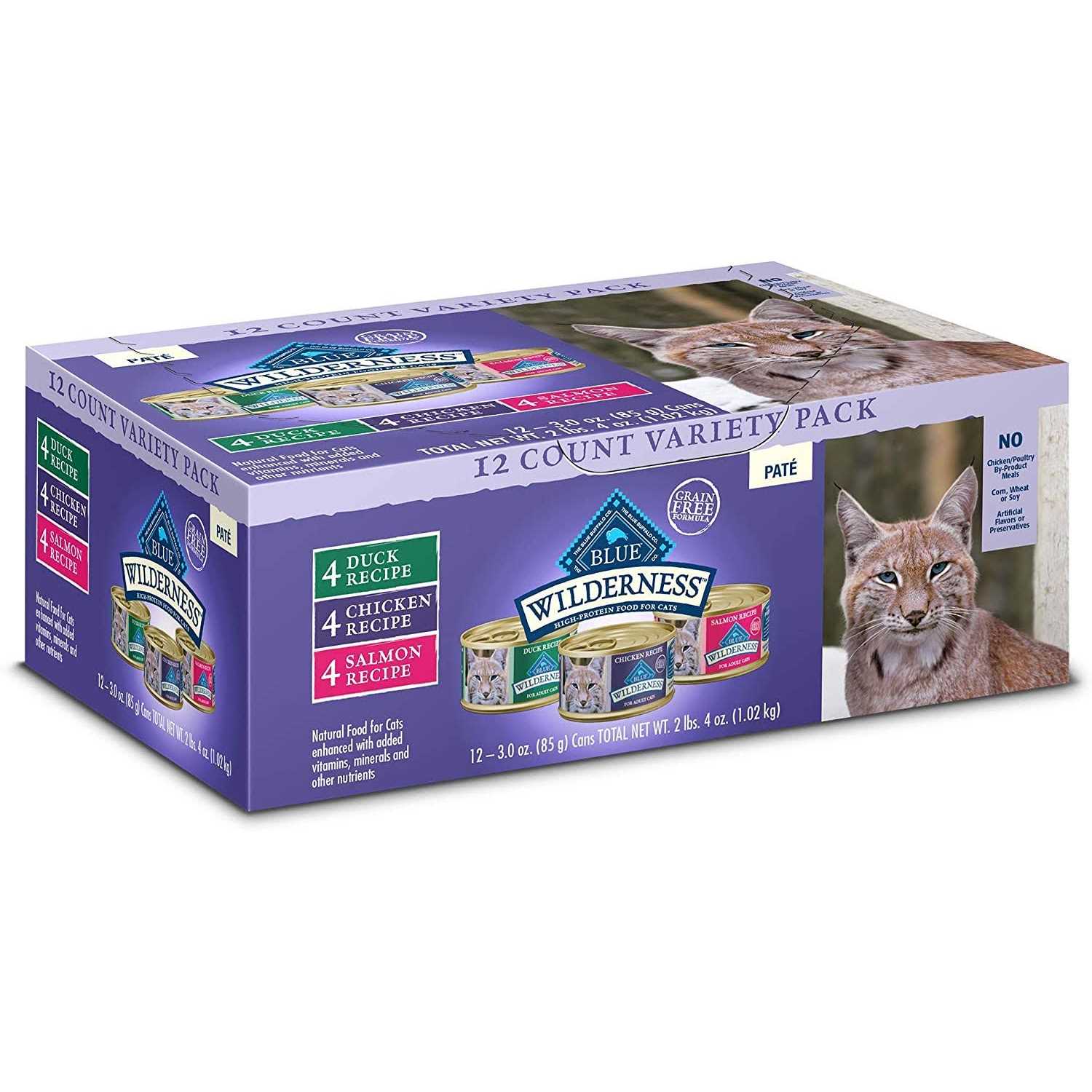 Blue Buffalo Wilderness Pate Variety Pack Wet Cat Food - Healthber
