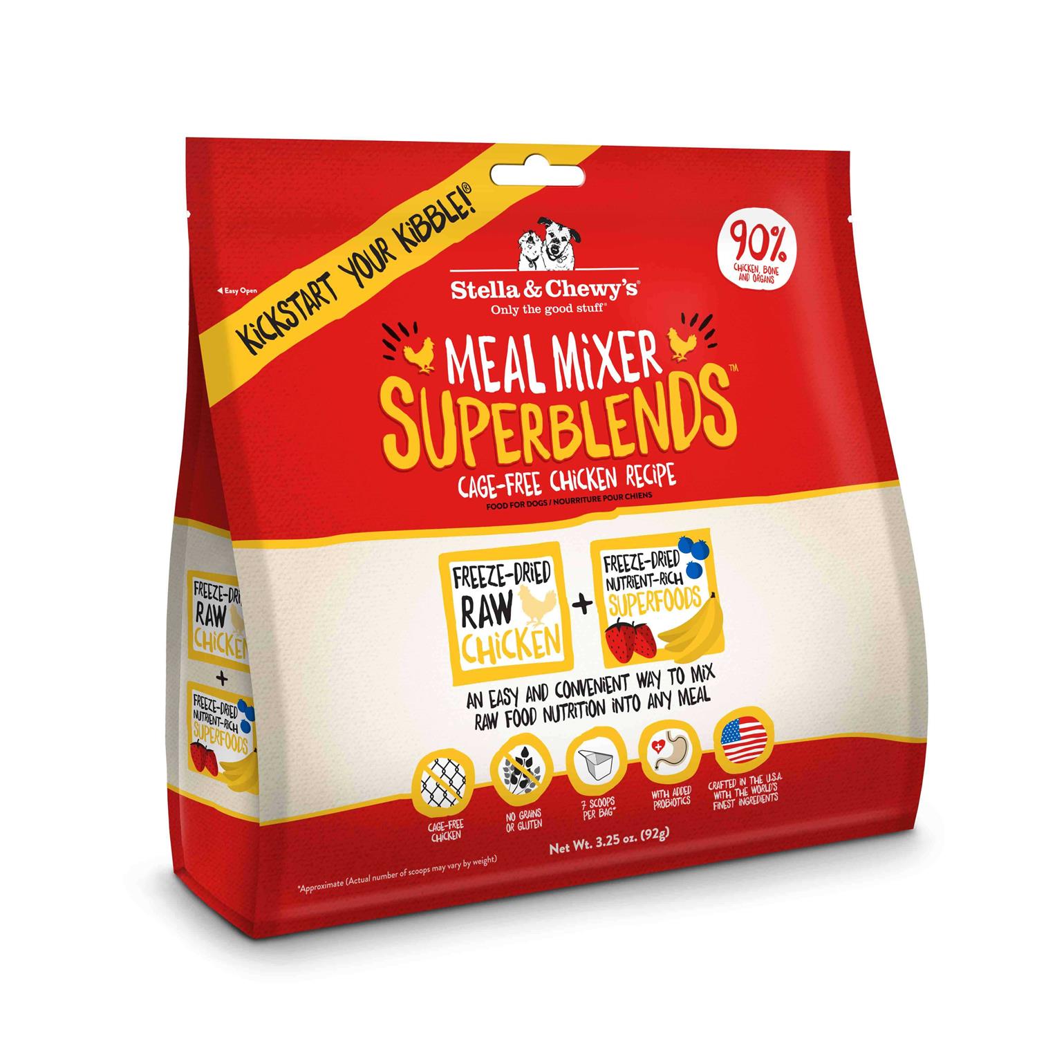 Stella & Chewy’s Freeze-Dried Dog Food Meal Mixer Superblends Cage-Free Chicken Recipe - Healthber
