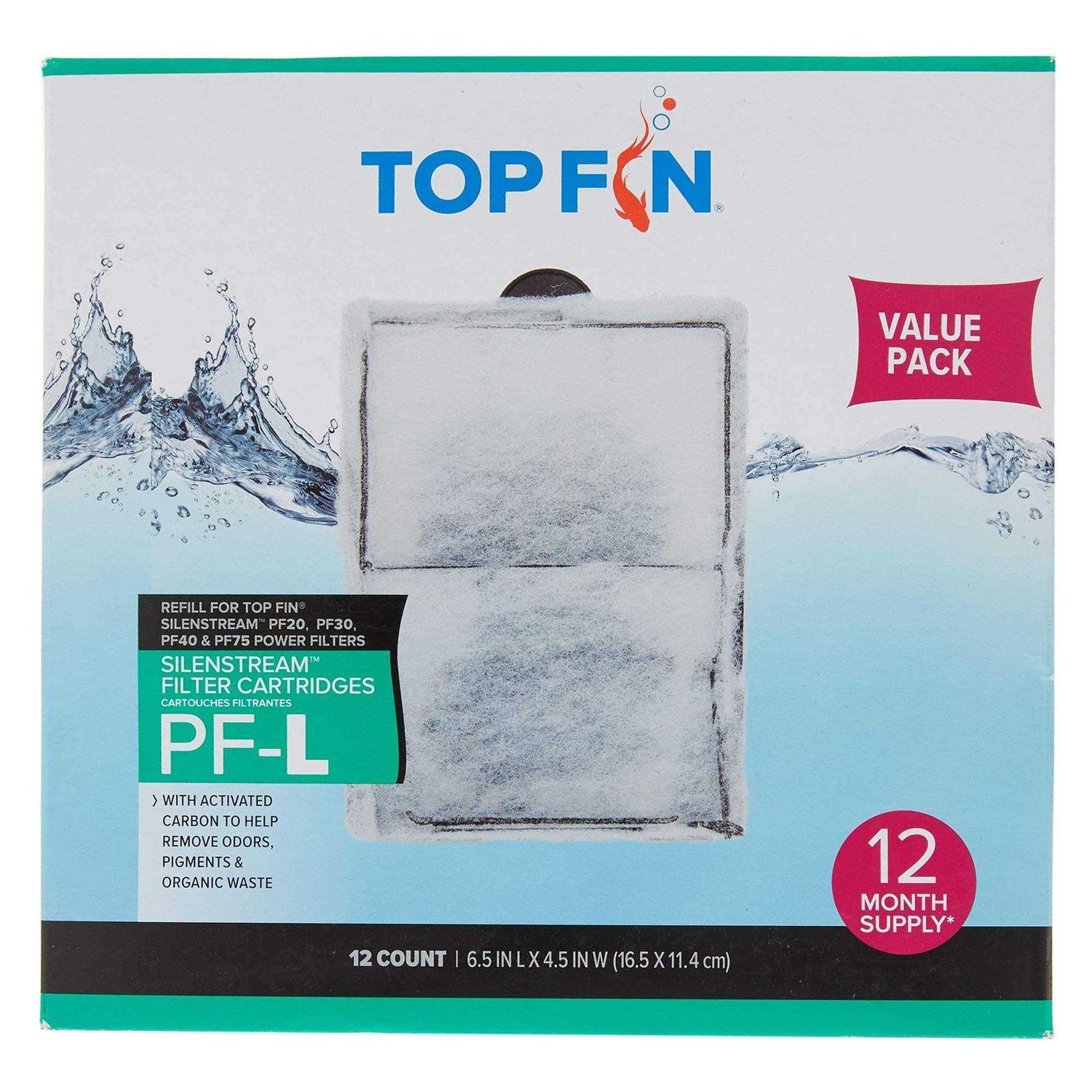 Top Fin Silenstream PF-L Refill Pf30, Pf40 And Pf75 Power Filters 6.5in X - Healthber