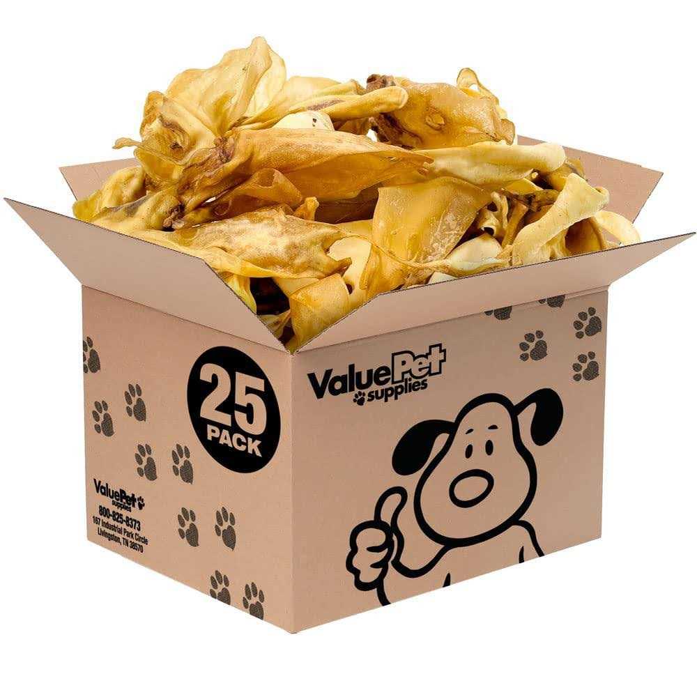 ValueBull Natural Brown Cow Ears Crunchy Style - Healthber