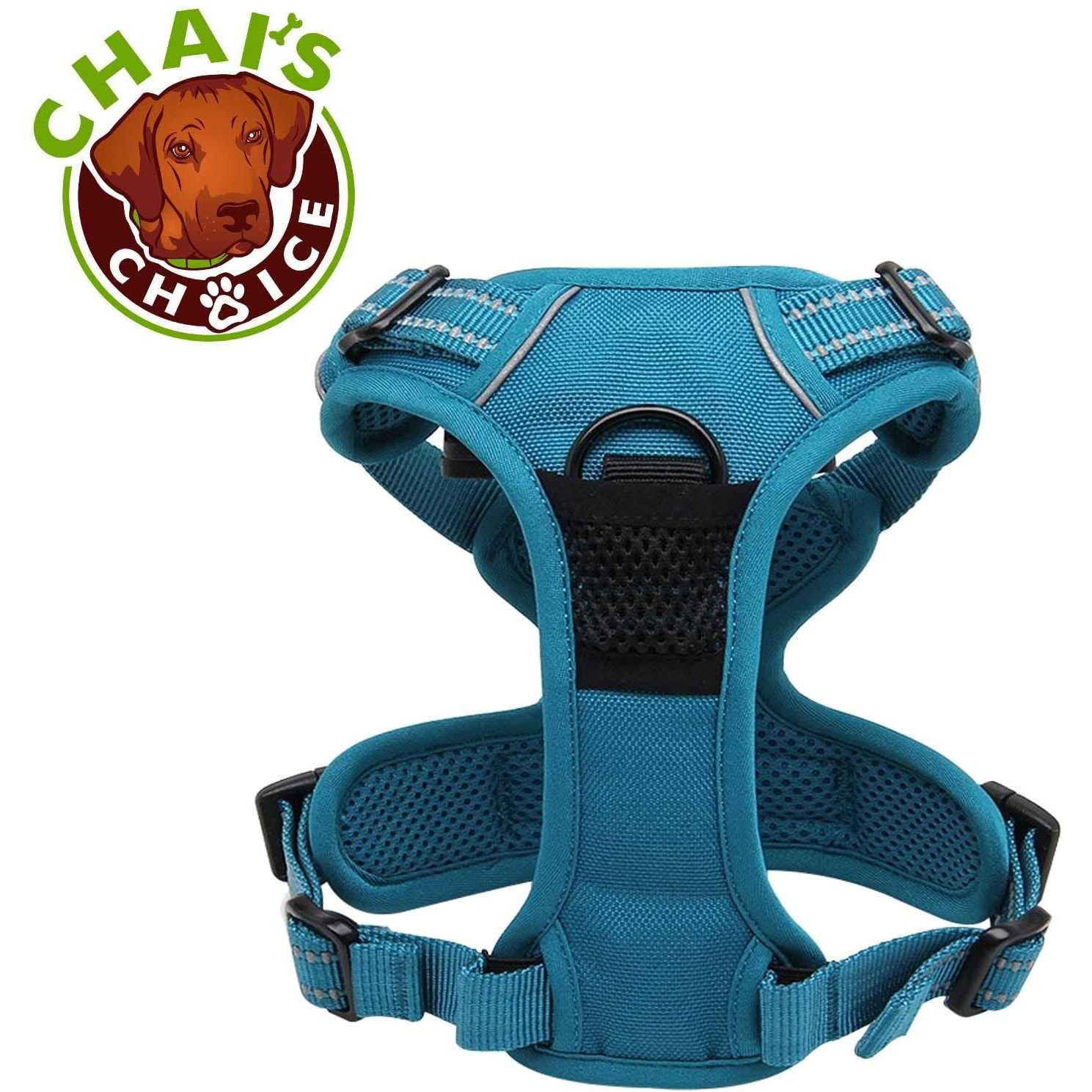 Chai’s Choice Premium Outdoor Adventure Dog Harness 3M Reflective Vest Leash Matching Leash - Healthber