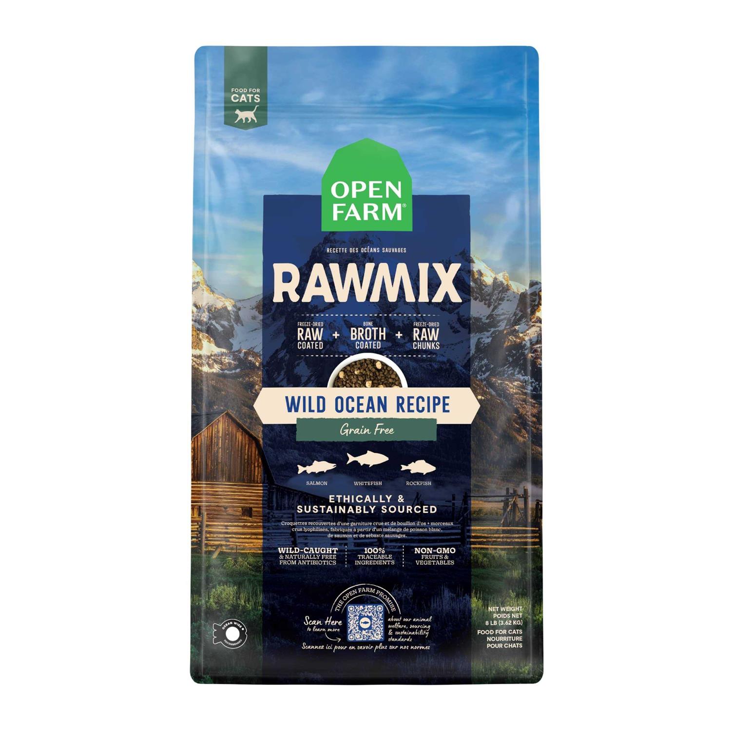 Open Farm Grain Free RawMix Wild Ocean Dry Cat Food - Healthber