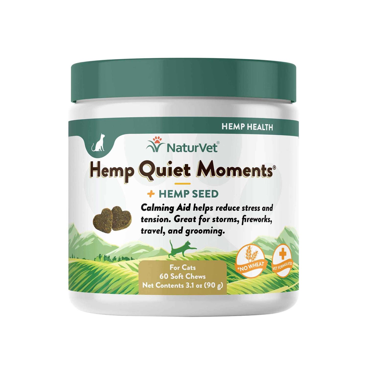 NaturVet Hemp Quiet Moments Cat Soft Chews - Healthber