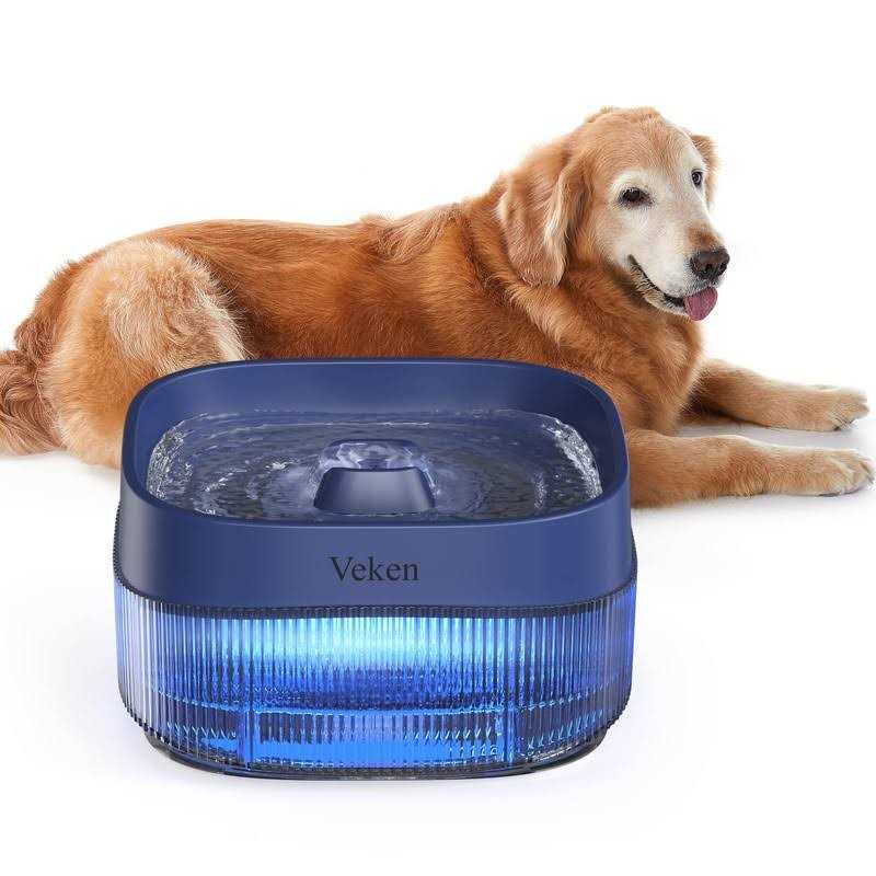 Veken Dog Water Fountain,135oz/4L Dog Water Bowl Dispenser and Automatic Pet Water Fountain for Small to Medium Dogs - Healthber