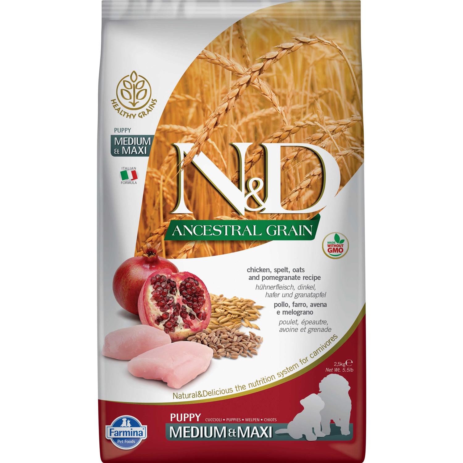 Farmina N&D Ancestral Grain Chicken & Pomegranate Dry Dog Food - Healthber