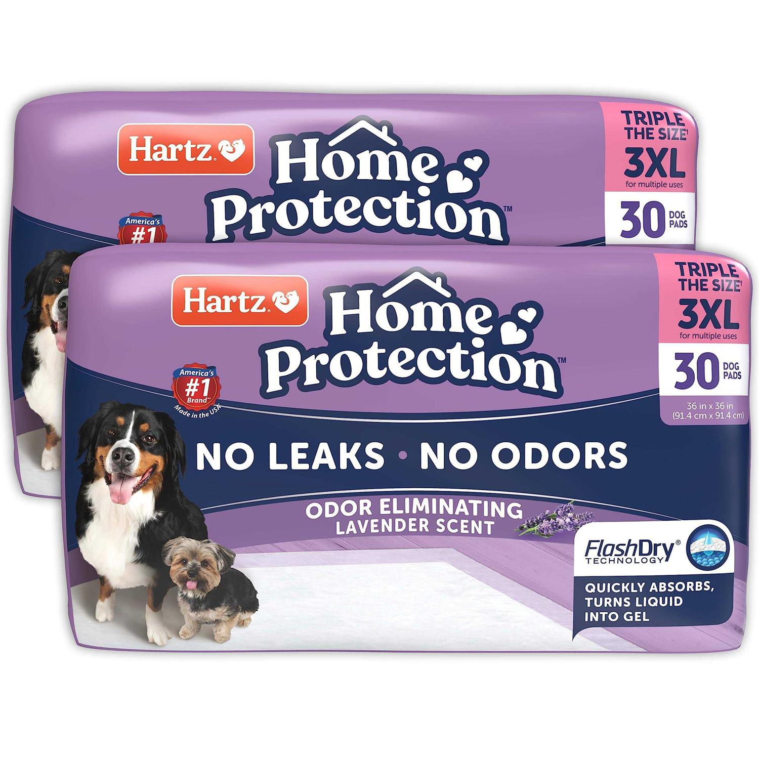 Hartz Home Protection Lavender Scent Odor Eliminating Dog Pads - Healthber