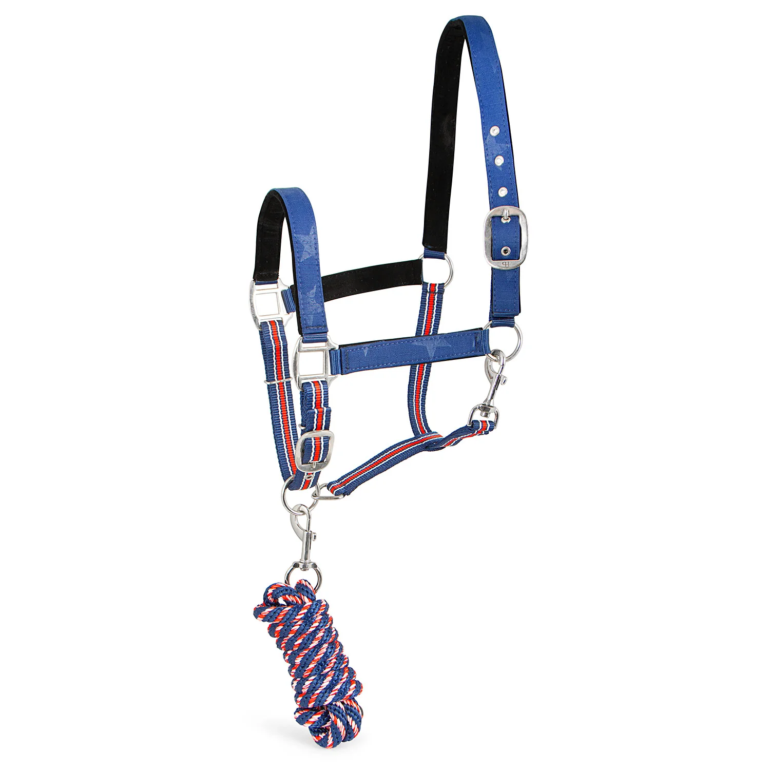 Poplar Head Nylon Horse Halter & Lead Matching Set, Full Size - Healthber