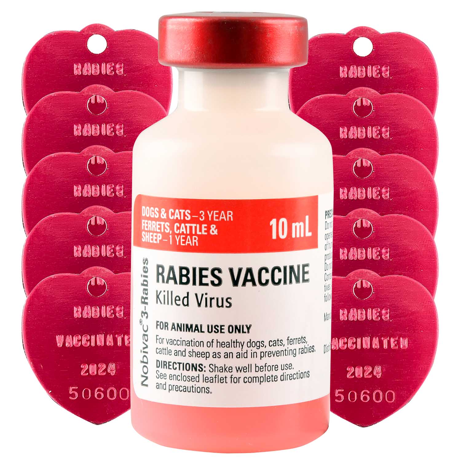 Nobivac 3 Rabies Vaccine Kit with Tags - Healthber