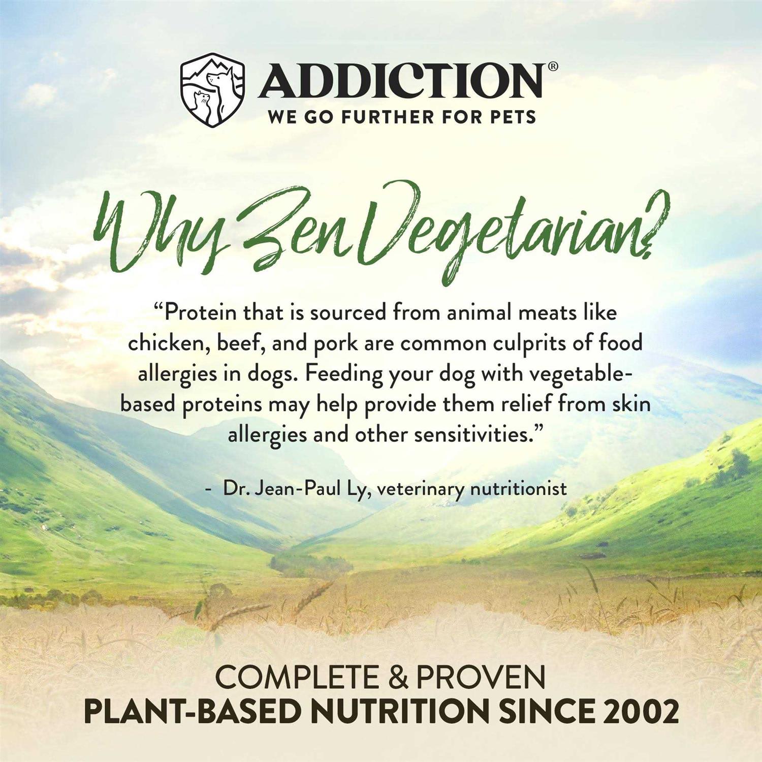 Addiction Zen Vegetarian Dry Dog Food - Healthber