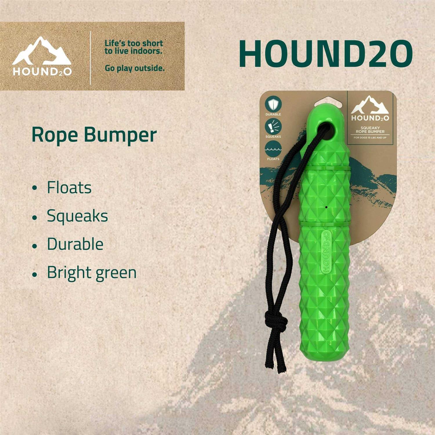 Hound2O Rope Bumper Dog Toy - Healthber