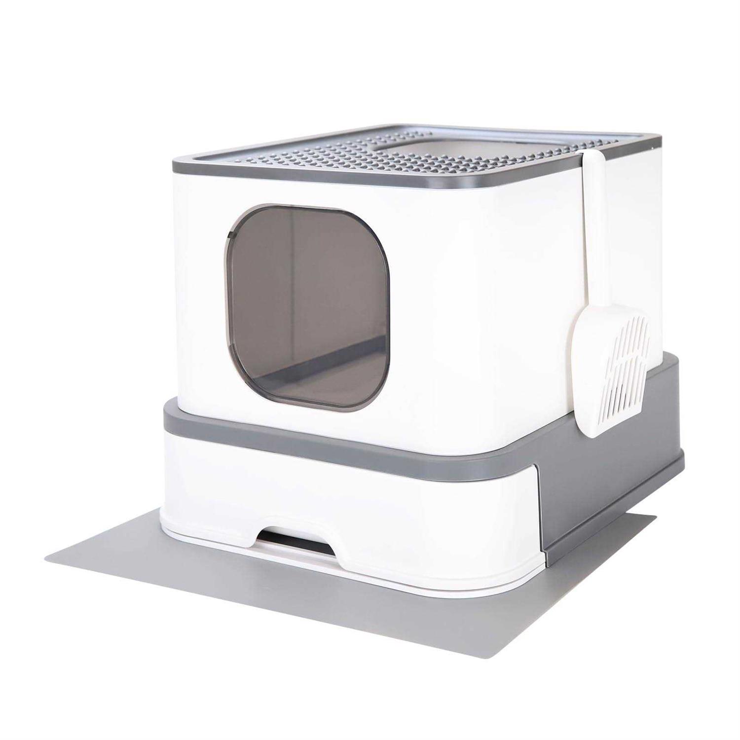 RIZZARI Millions Sold Wordwide Cat Litter Box Large Top Entry Anti-Splashing Litter Box with Lid - Healthber