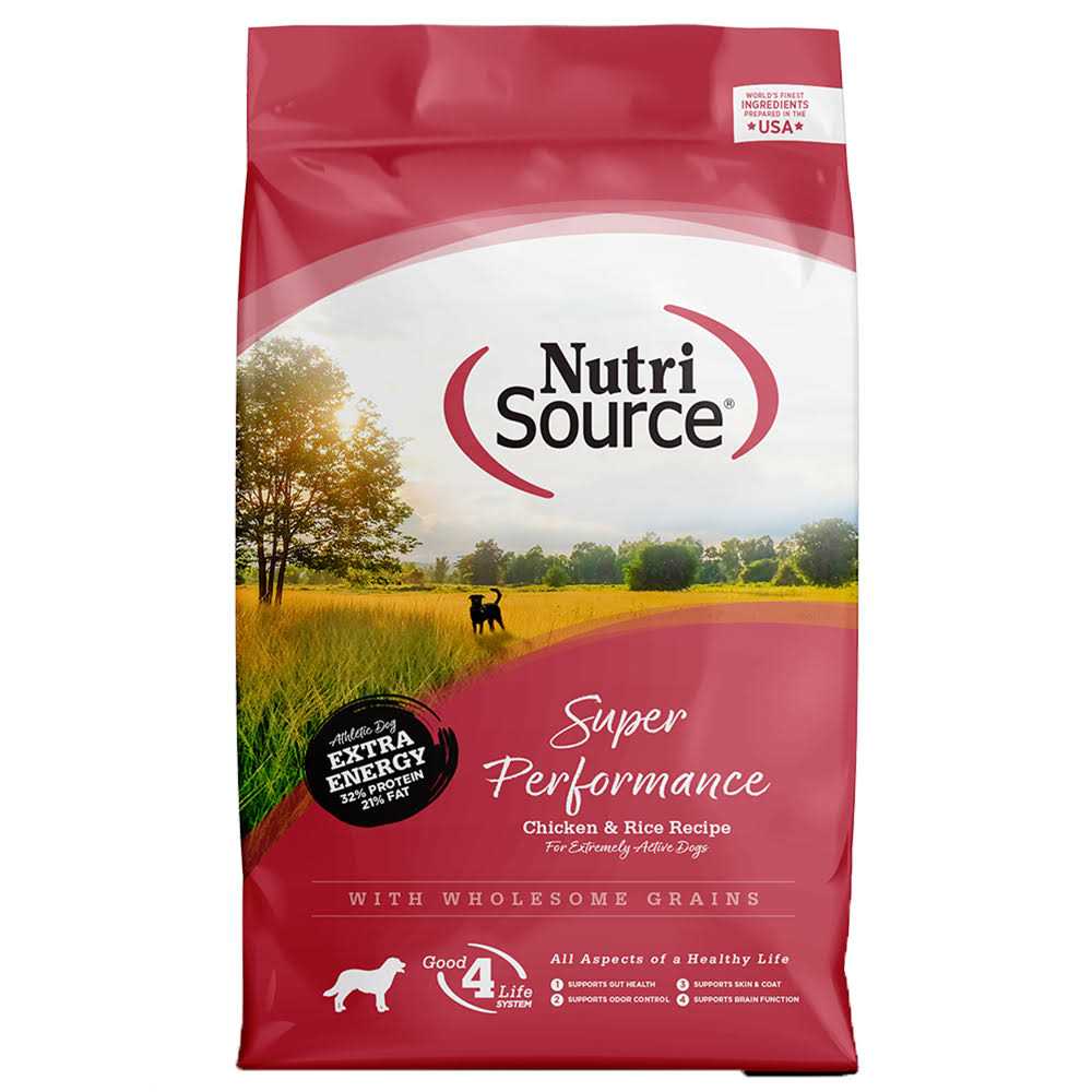 NutriSource Chicken & Rice Super Performance Dry Dog Food - Healthber