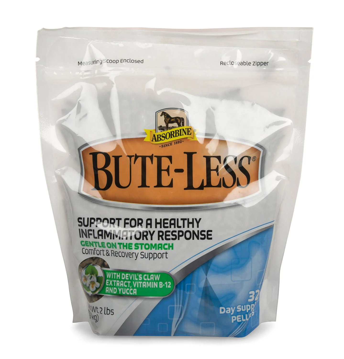 Absorbine Bute-Less Pellets Comfort & Recovery Horse Supplement - Healthber