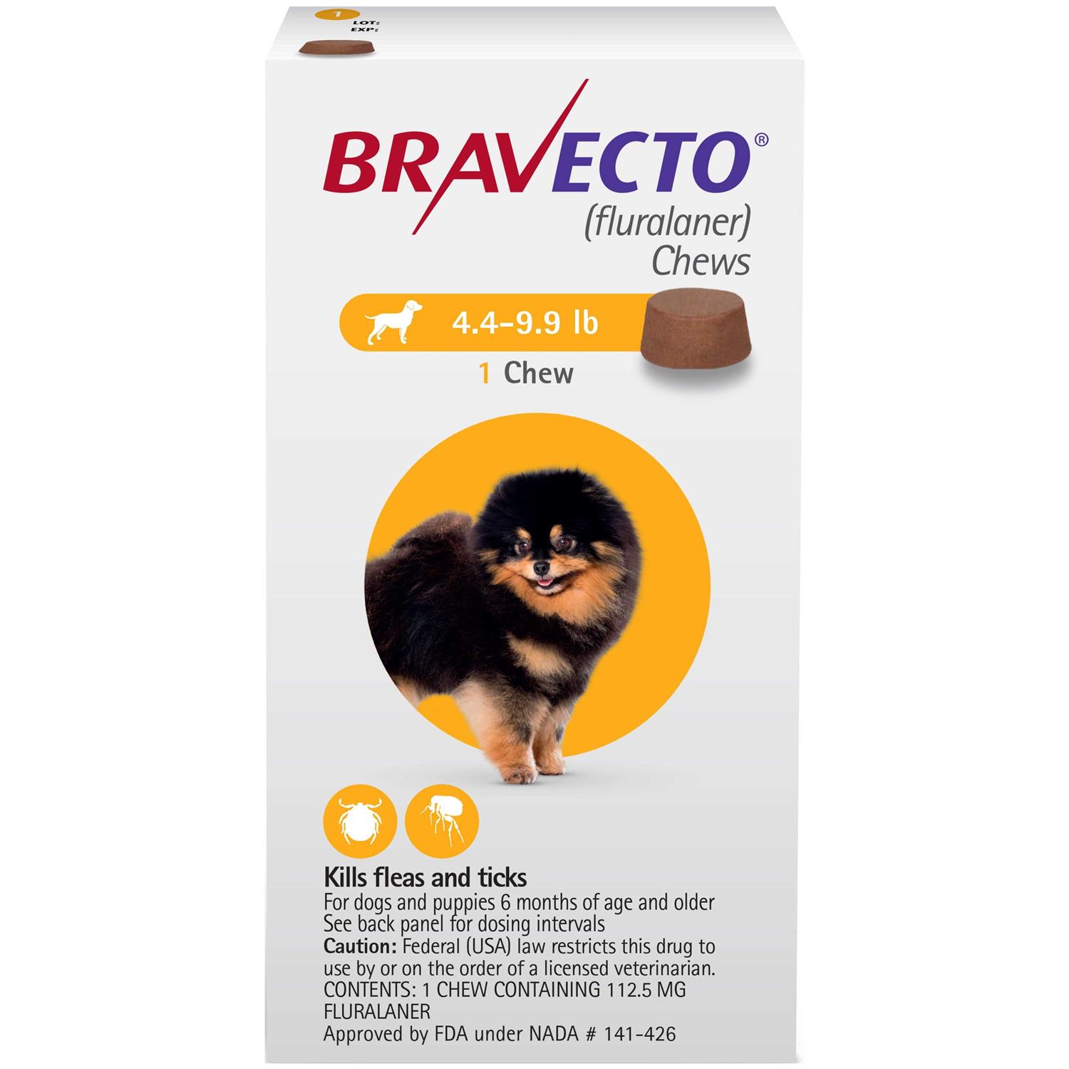 Bravecto Chews for Dogs 4.4-9.9 lbs - Healthber