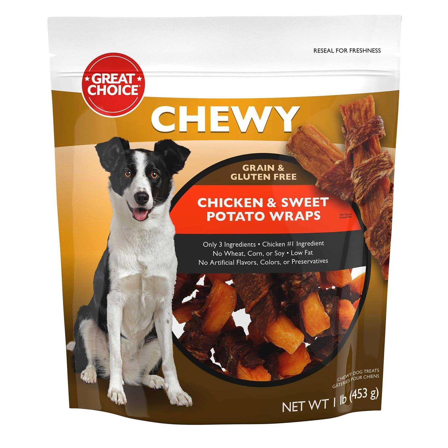 Great Choice Dog Wrapped Treat Chicken and Sweet Potato - Healthber
